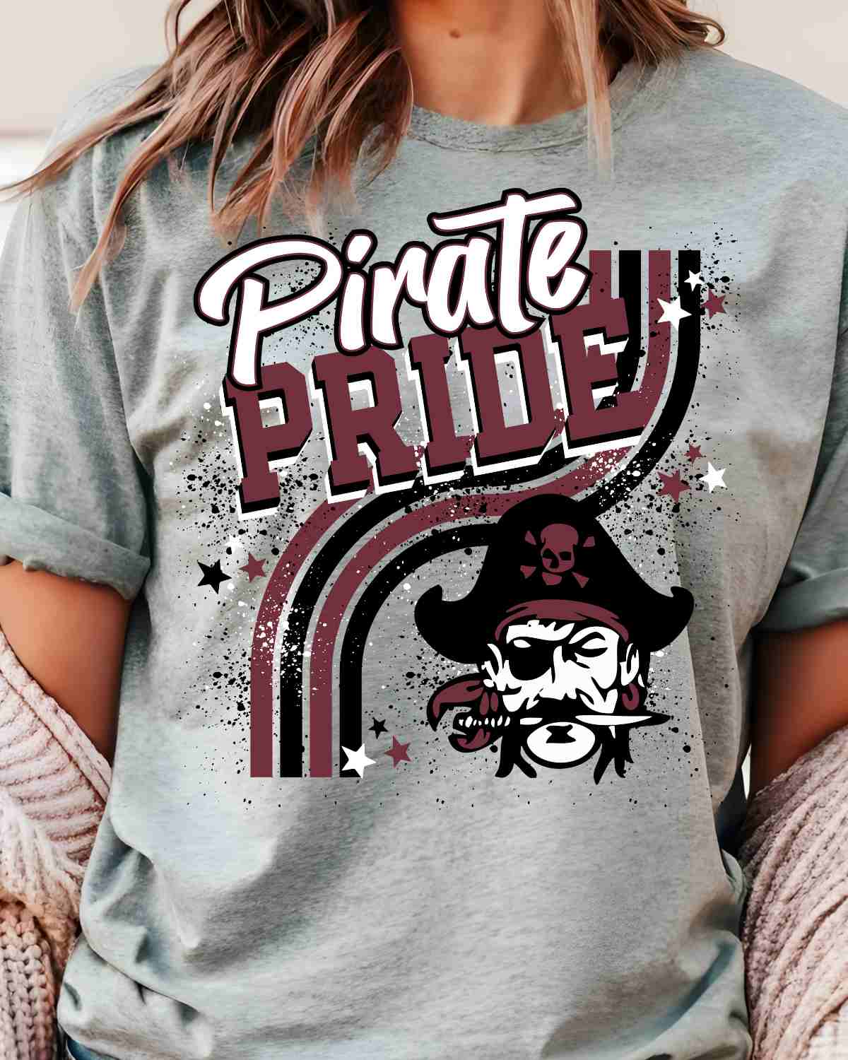 Pirate Pride Wavy Stripes DTF Transfer