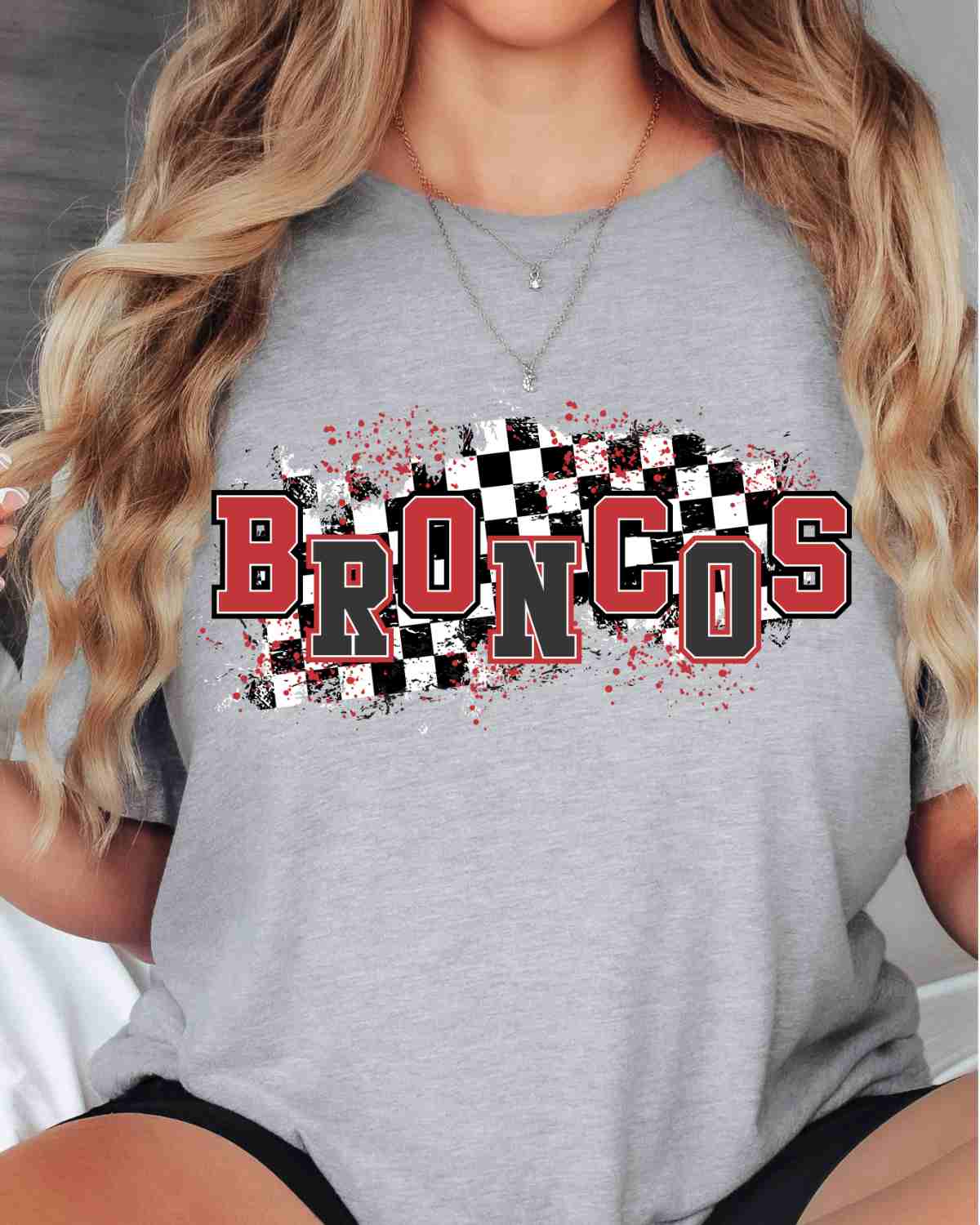 Broncos Checkered Swash DTF Transfer