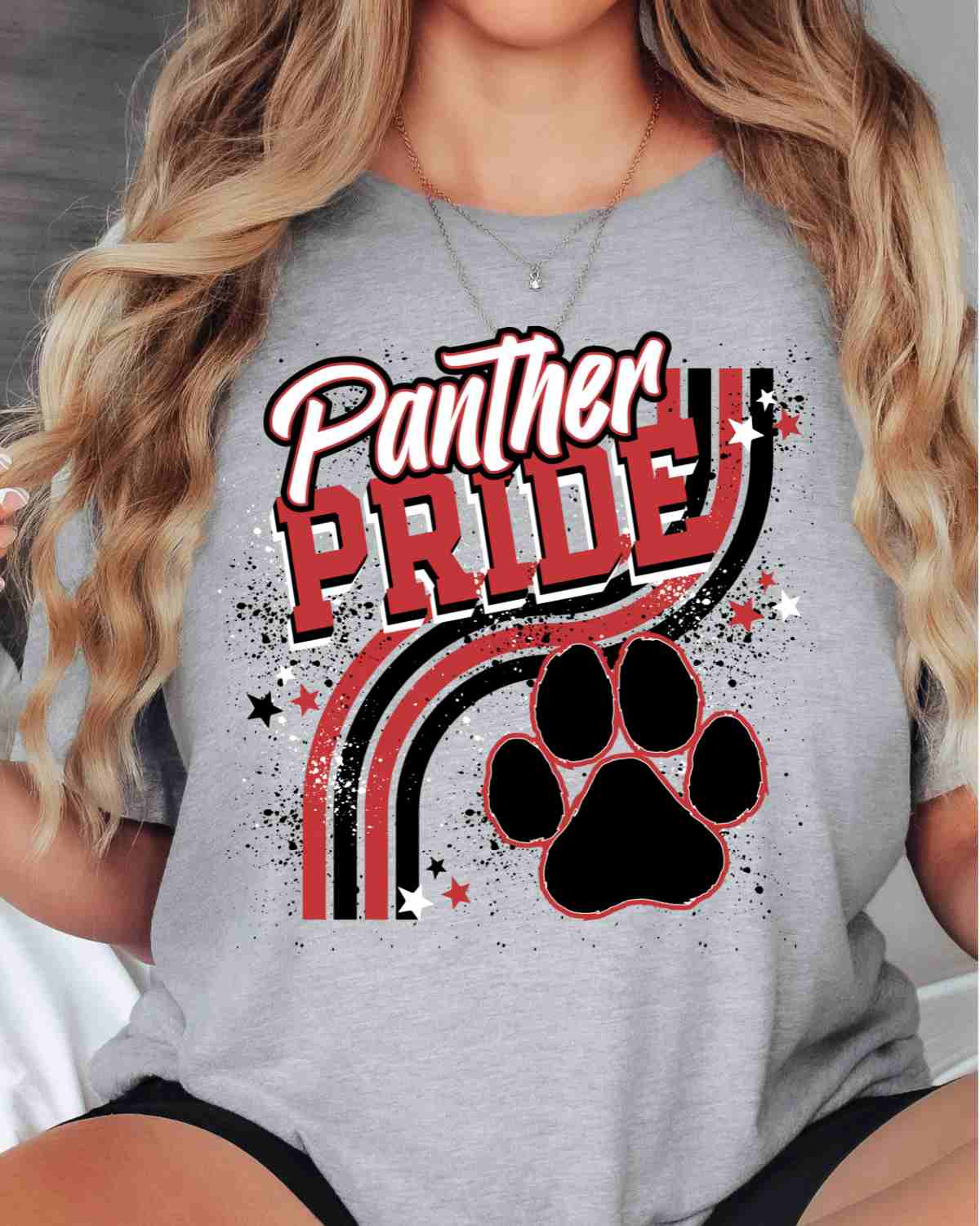 Panther Pride Wavy Stripes DTF Transfer