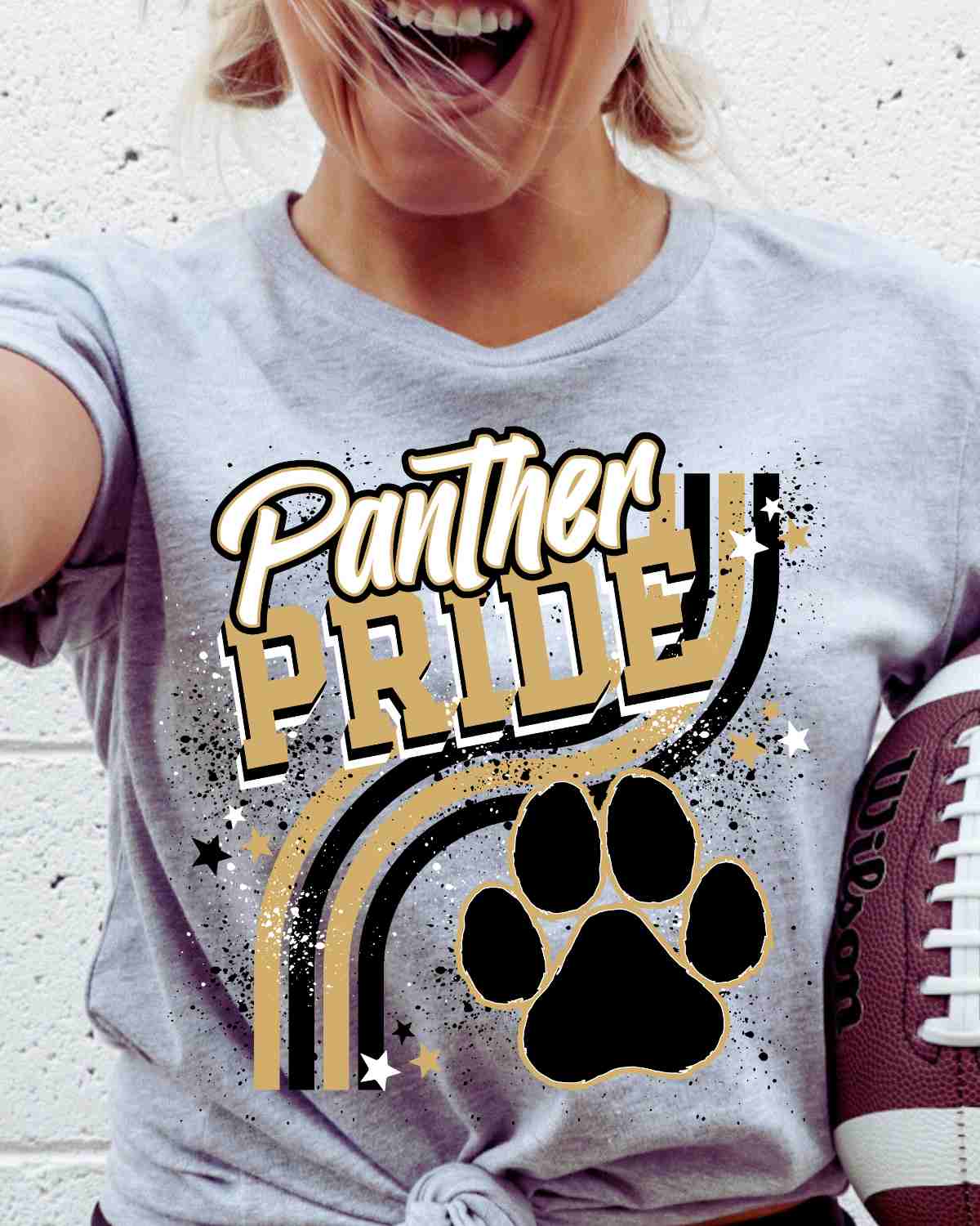 Panther Pride Wavy Stripes DTF Transfer