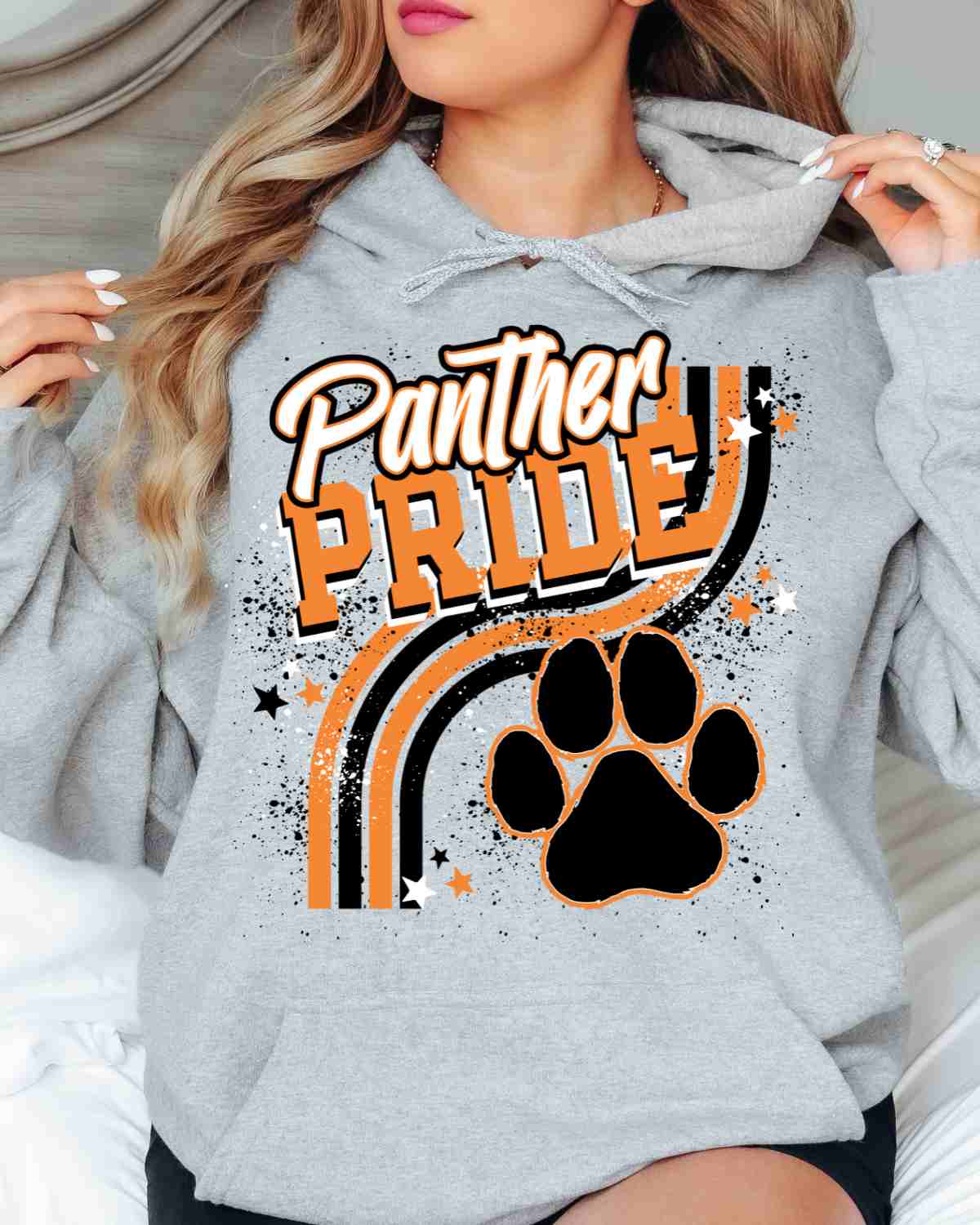 Panther Pride Wavy Stripes DTF Transfer
