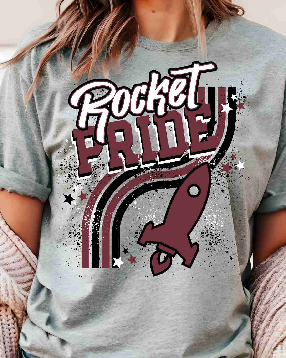 Rocket Pride Wavy Stripes DTF Transfer