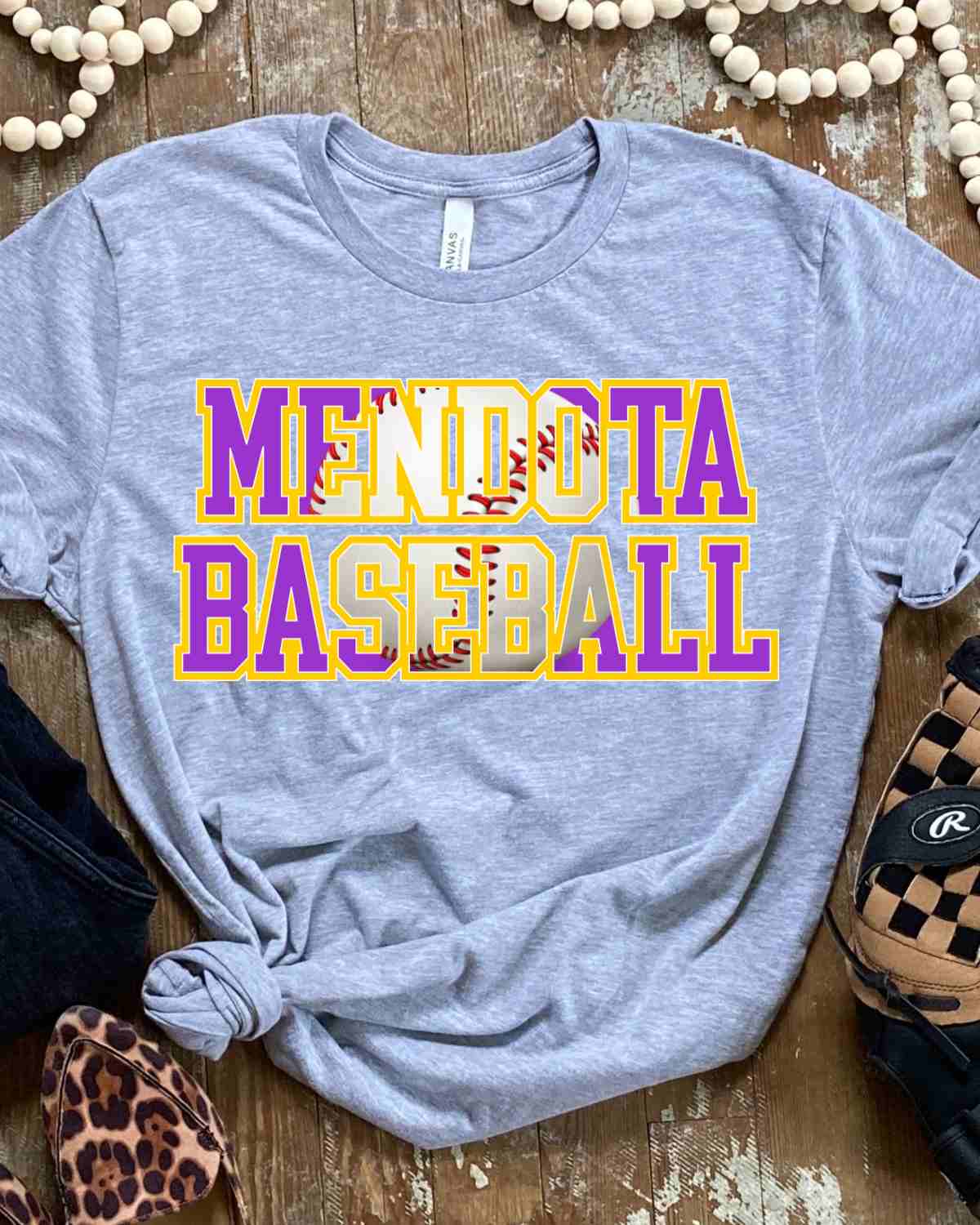 Mendota Baseball Words DTF Transfer