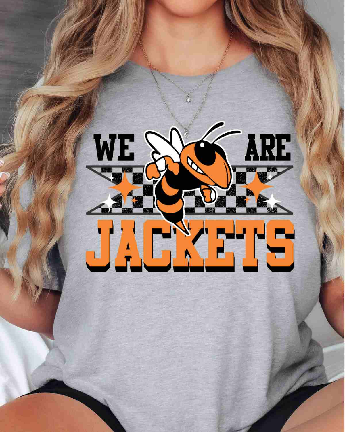 We are Jackets Checkered Tag DTF Transfer