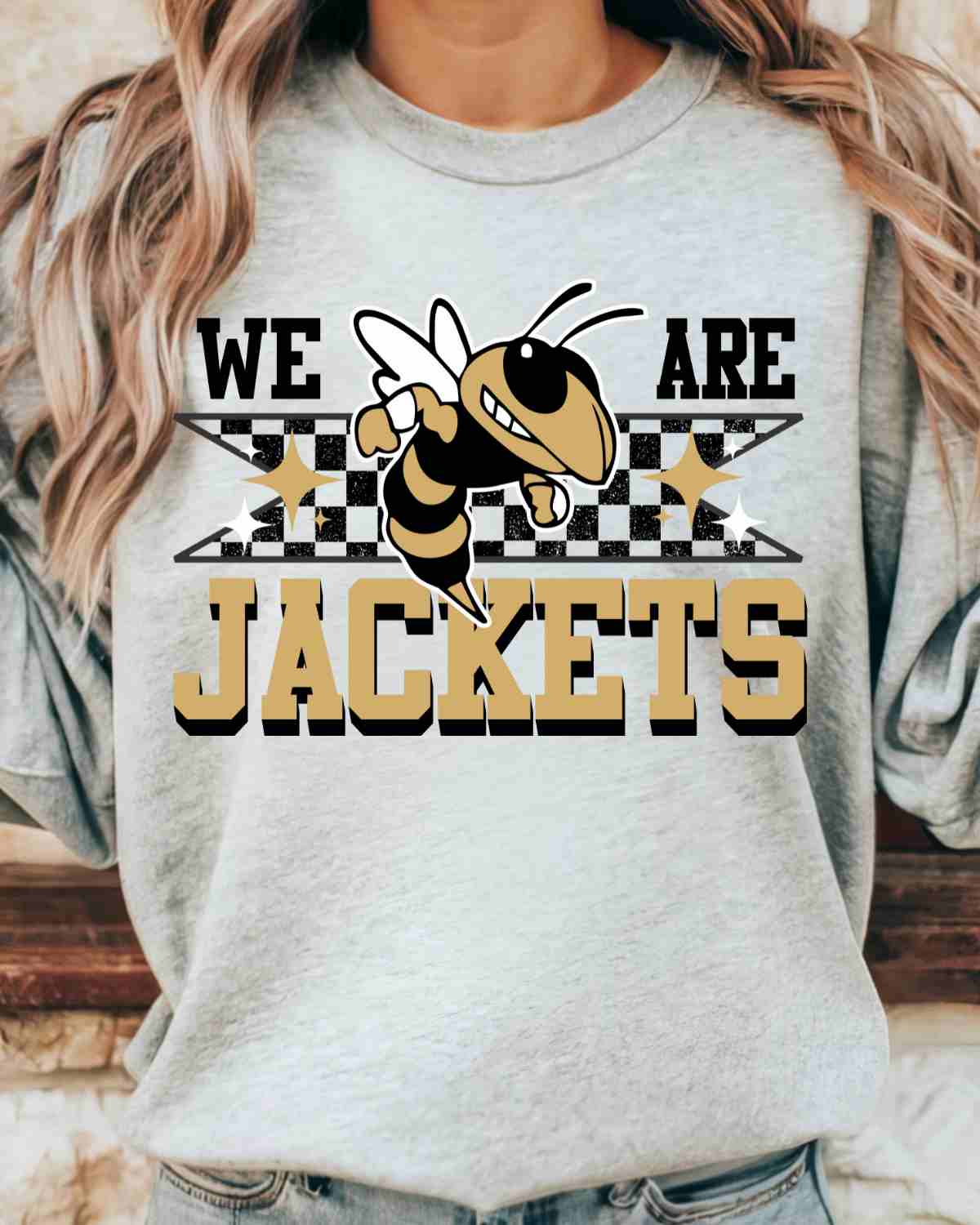 We are Jackets Checkered Tag DTF Transfer