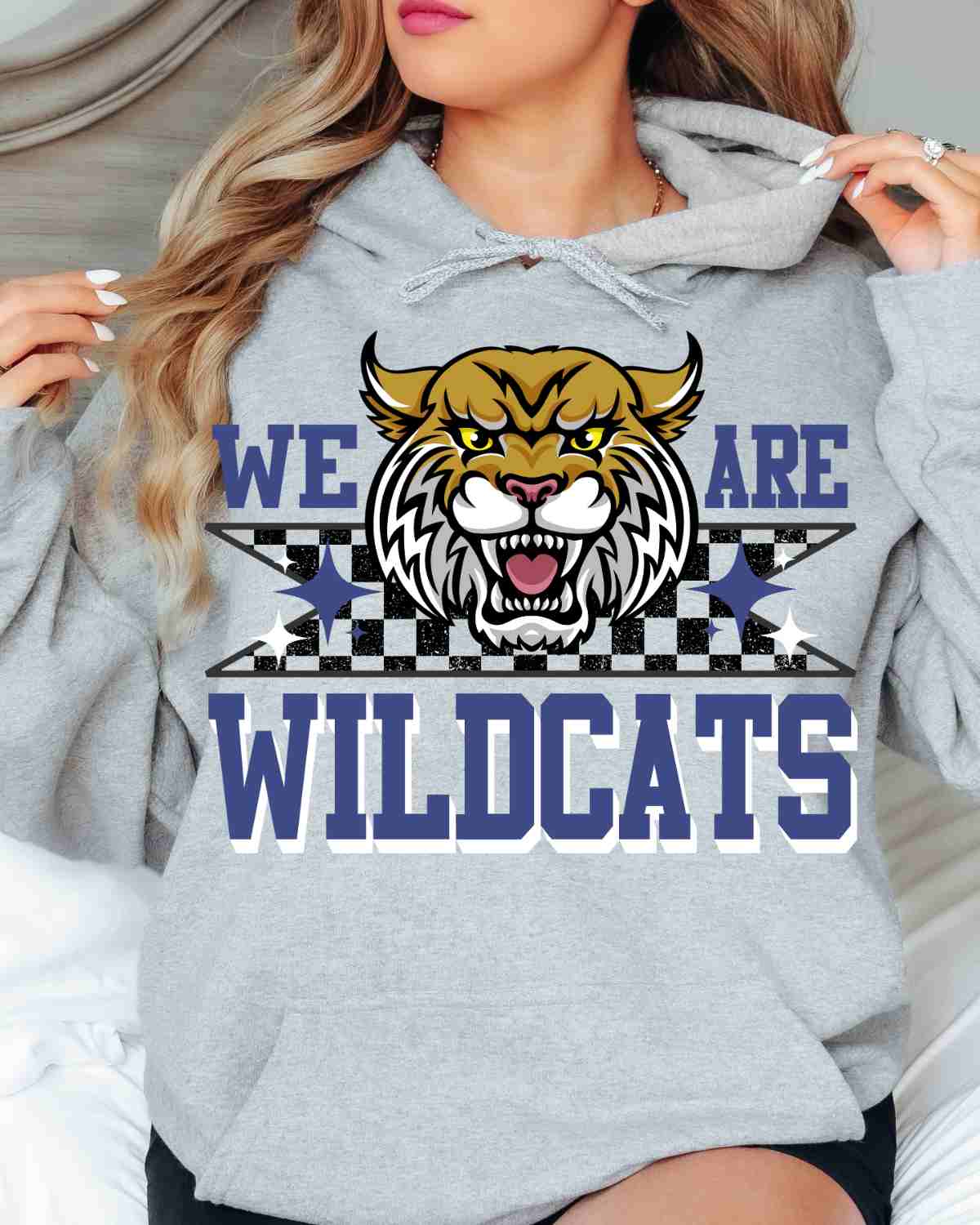 We Are Wildcats Checkered Tag DTF Transfer