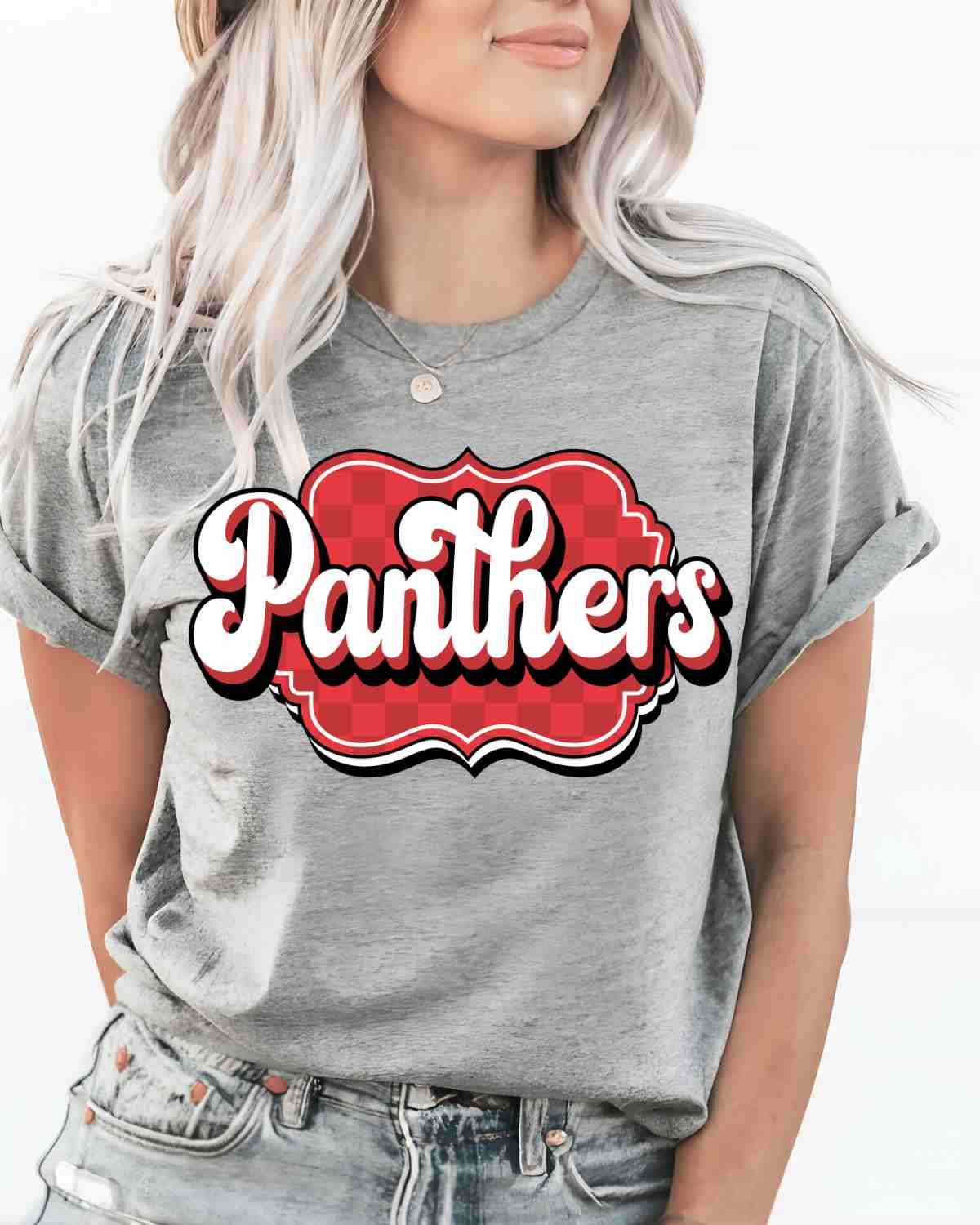 Panthers Retro Bracket DTF Transfer