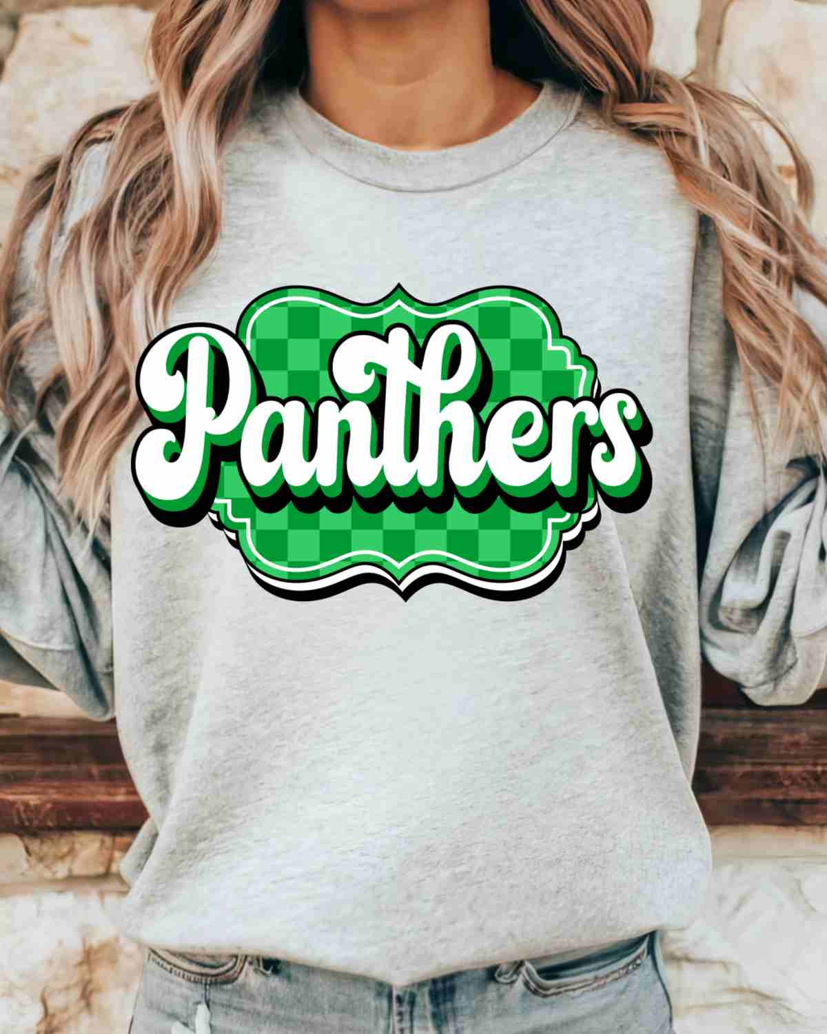 Panthers Retro Bracket DTF Transfer