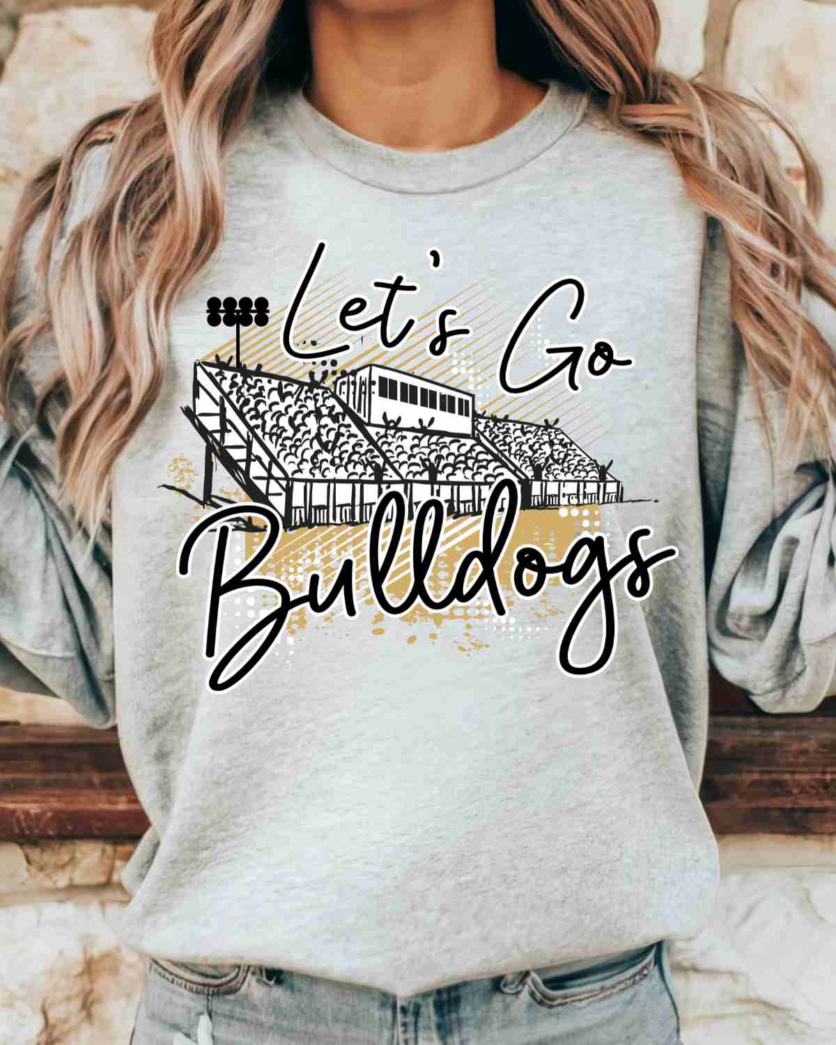 Let's Go Bulldogs Stadium DTF Transfer