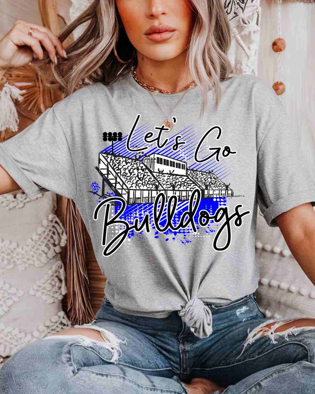 Let's Go Bulldogs Stadium DTF Transfer