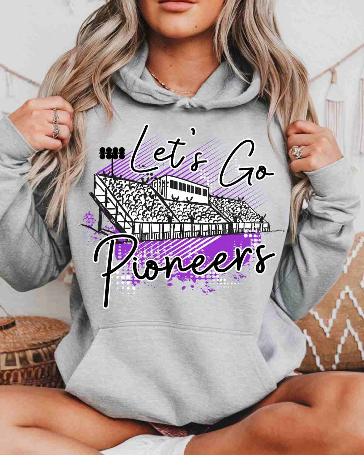 Let's Go Pioneers Stadium DTF Transfer