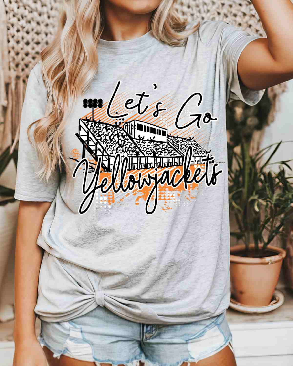 Let's Go Yellowjackets Stadium DTF Transfer