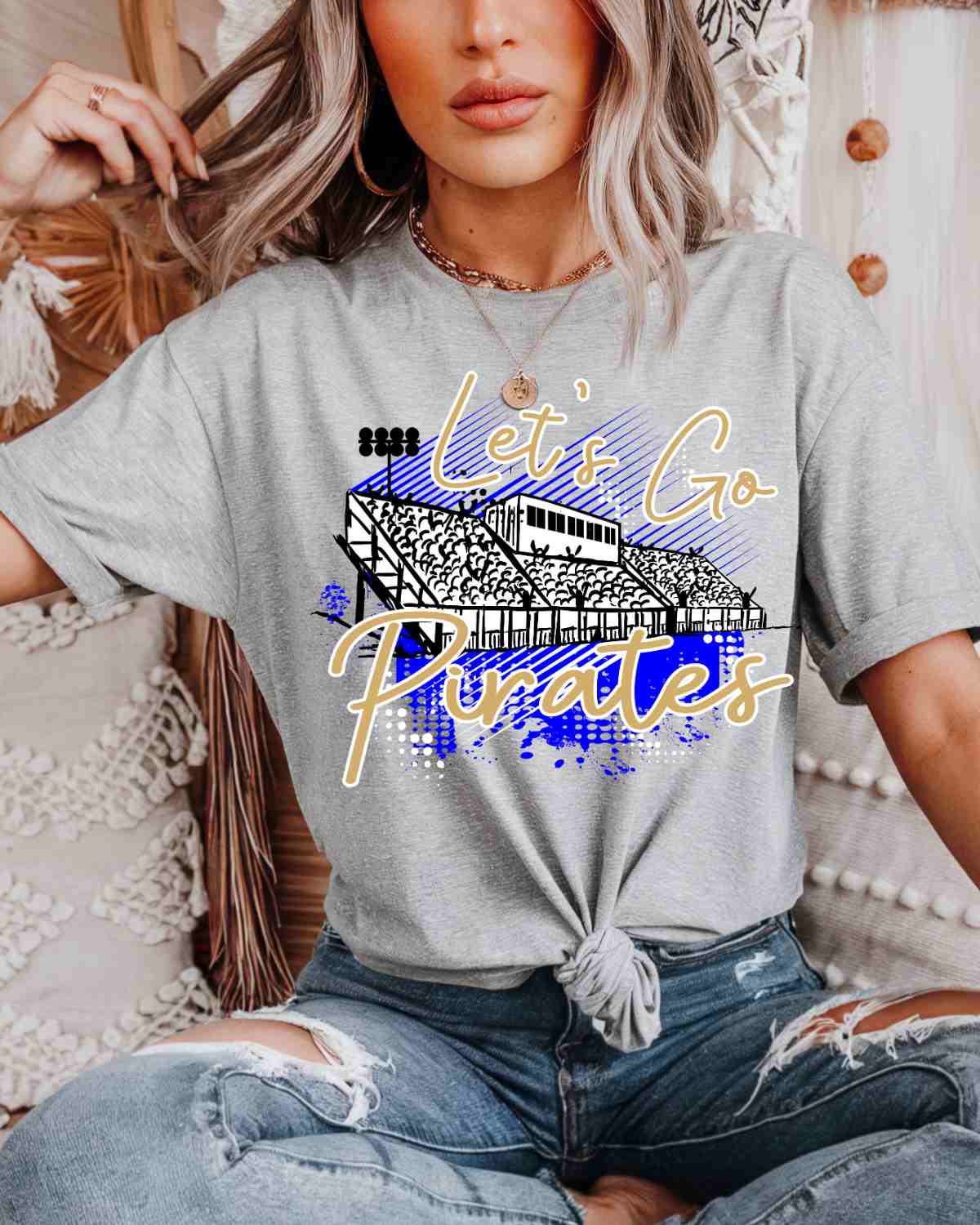 Let's Go Pirates Stadium DTF Transfer