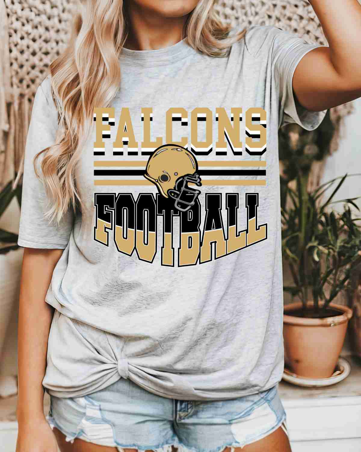 Falcons Football Helmet Middle DTF Transfer