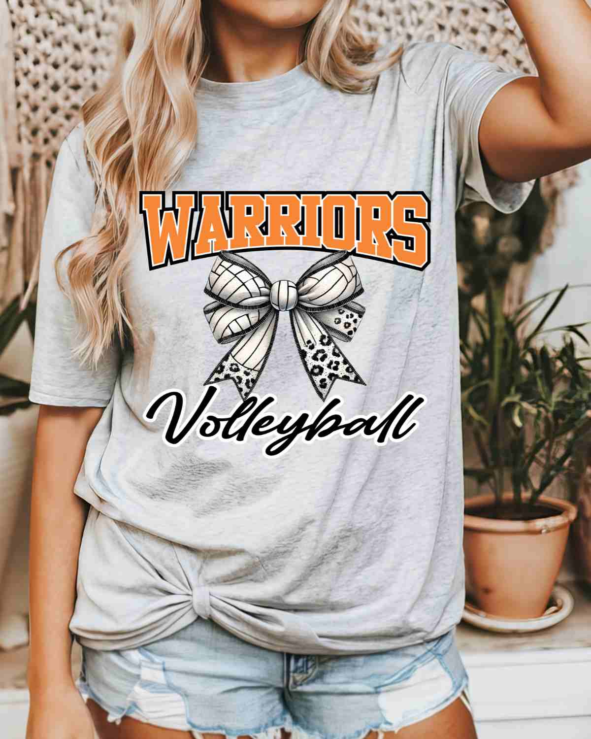 Warriors Volleyball Coquette Bow DTF Transfer