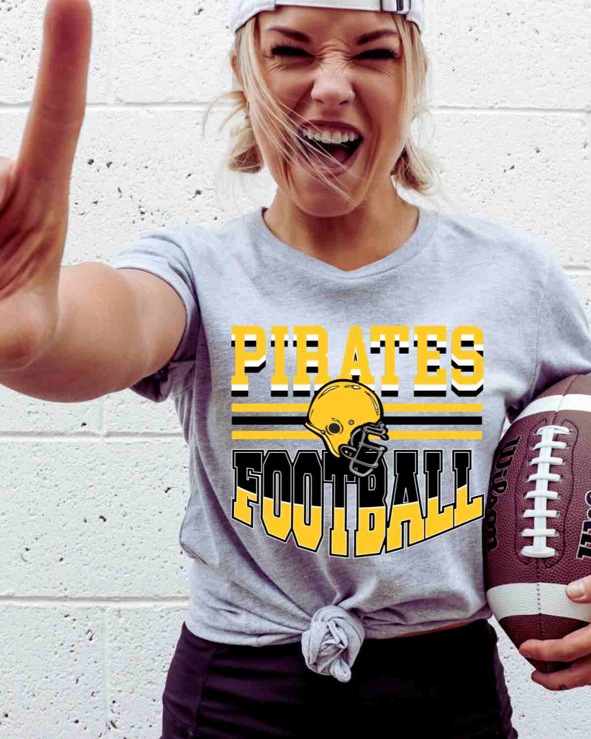 Pirates Football Helmet Middle DTF Transfer