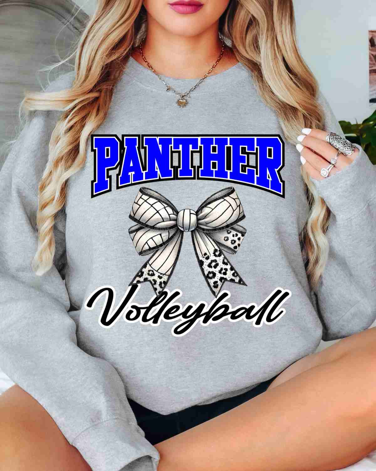 Panther Volleyball Bow Middle DTF Transfer