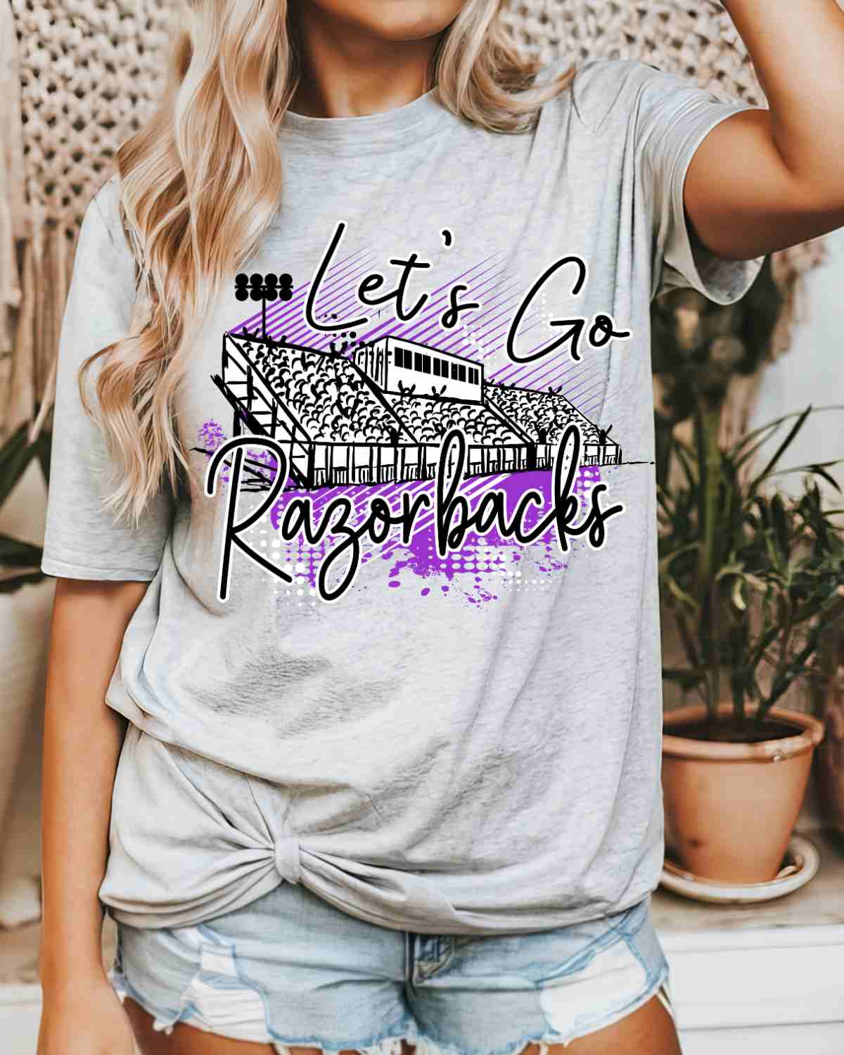 Let's Go Razorbacks Stadium DTF Transfer