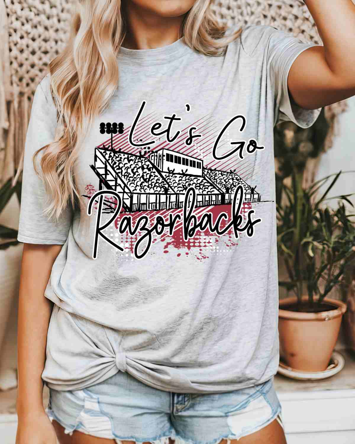 Let's Go Razorbacks Stadium DTF Transfer