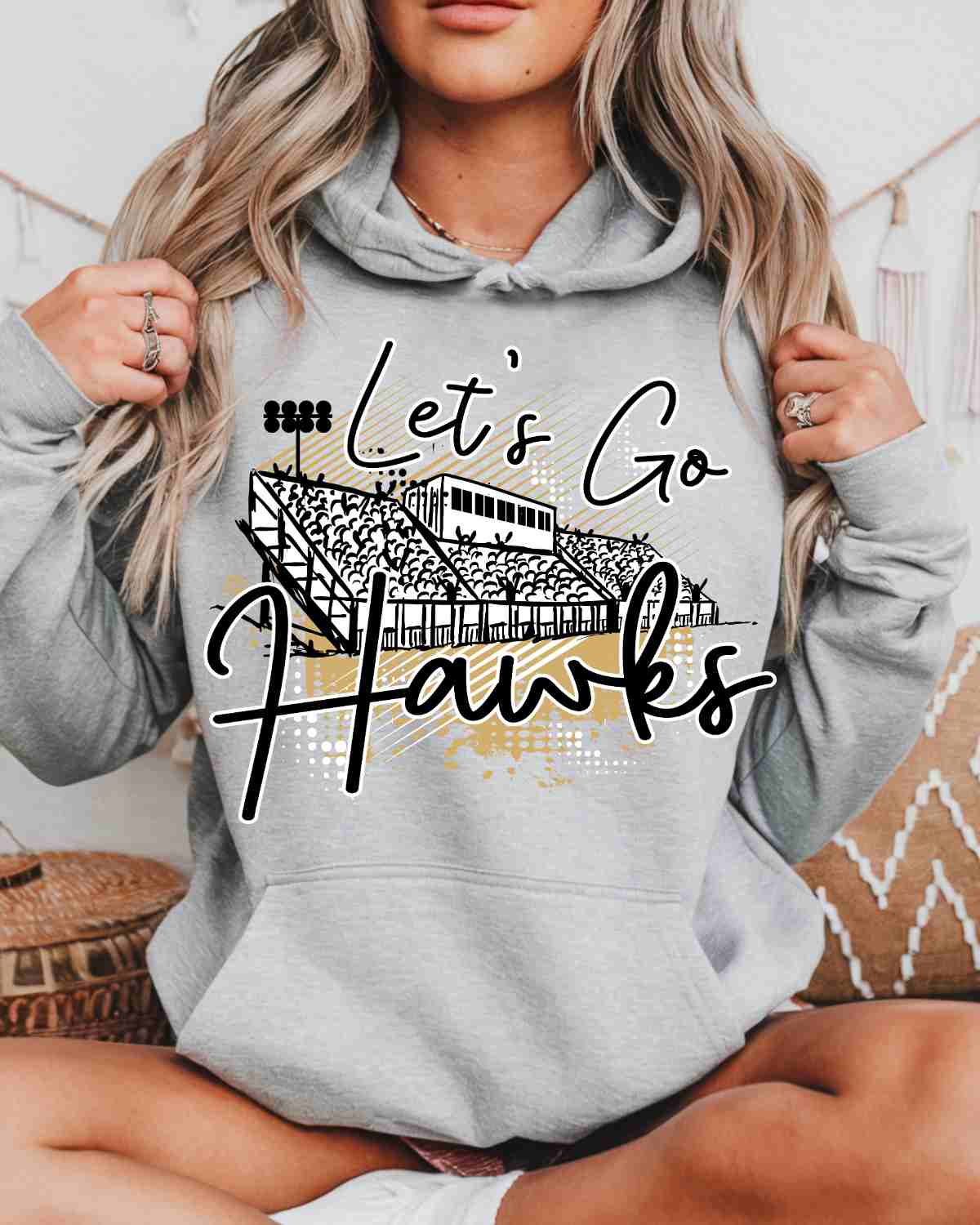 Let's Go Hawks Stadium DTF Transfer