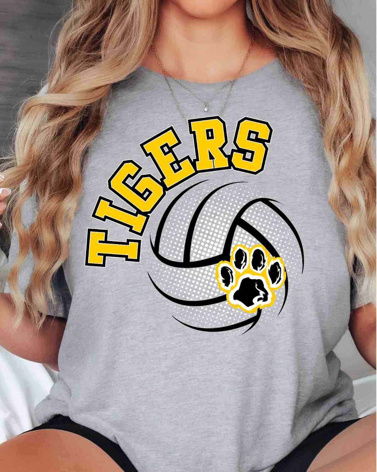 Tigers Volleyball Halftone DTF Transfer