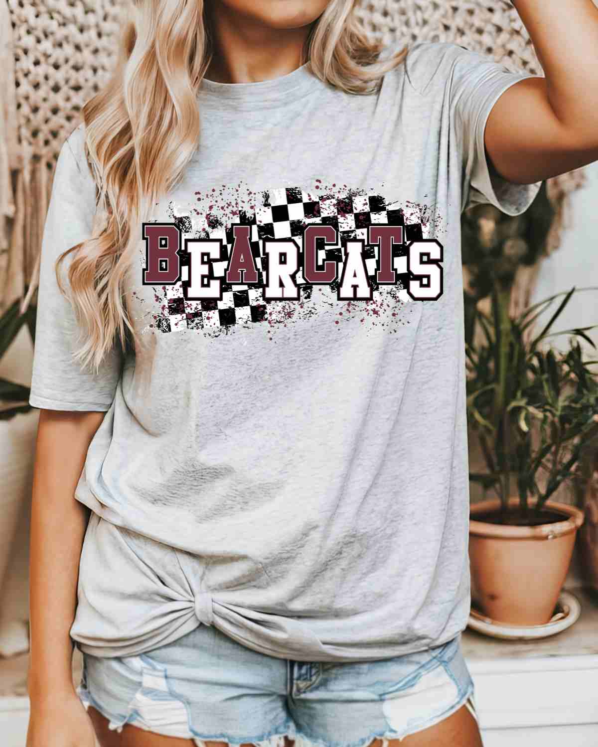 Bearcats Checkered Swash DTF Transfer