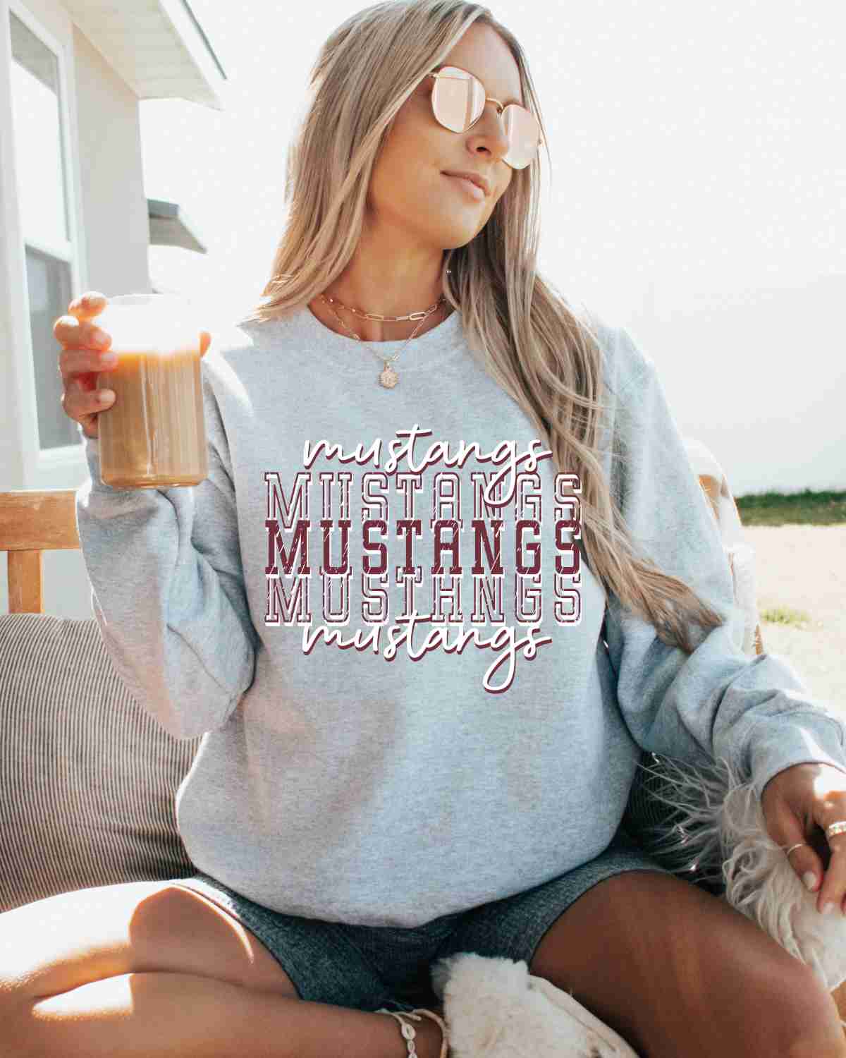 Mustangs Repeating DTF Transfer