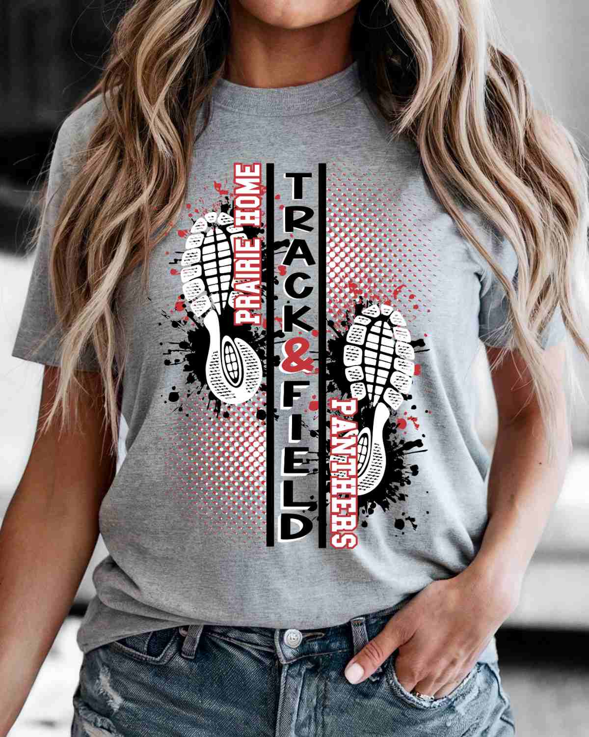 Prairie Home Panthers Track Field Split DTF Transfer