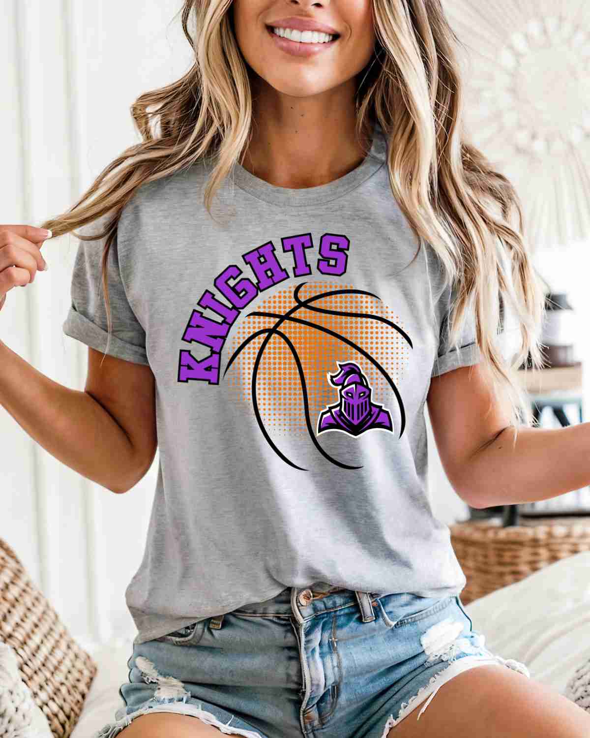 Knights Basketball Halftone DTF Transfer