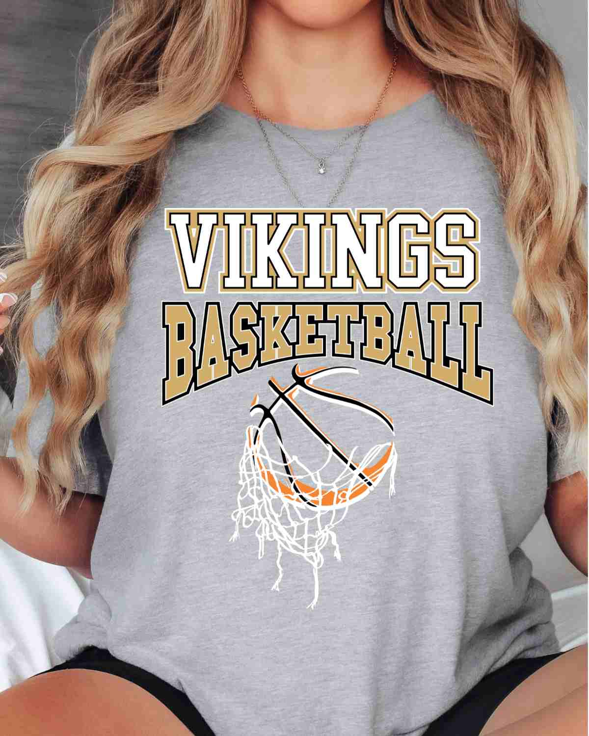 Vikings Basketball Hanging Net DTF Transfer