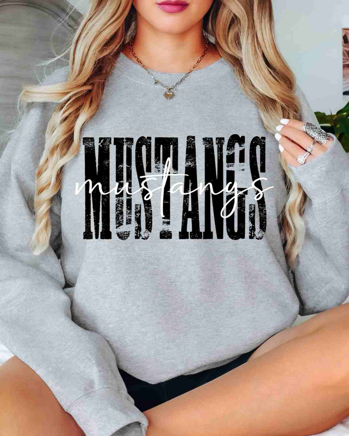 Mustangs Distressed DTF Transfer