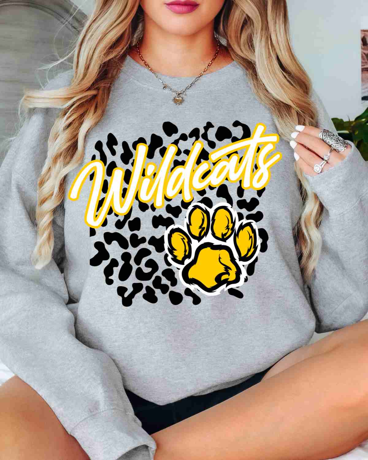 Wildcats Leopard Print Paw DTF Transfer