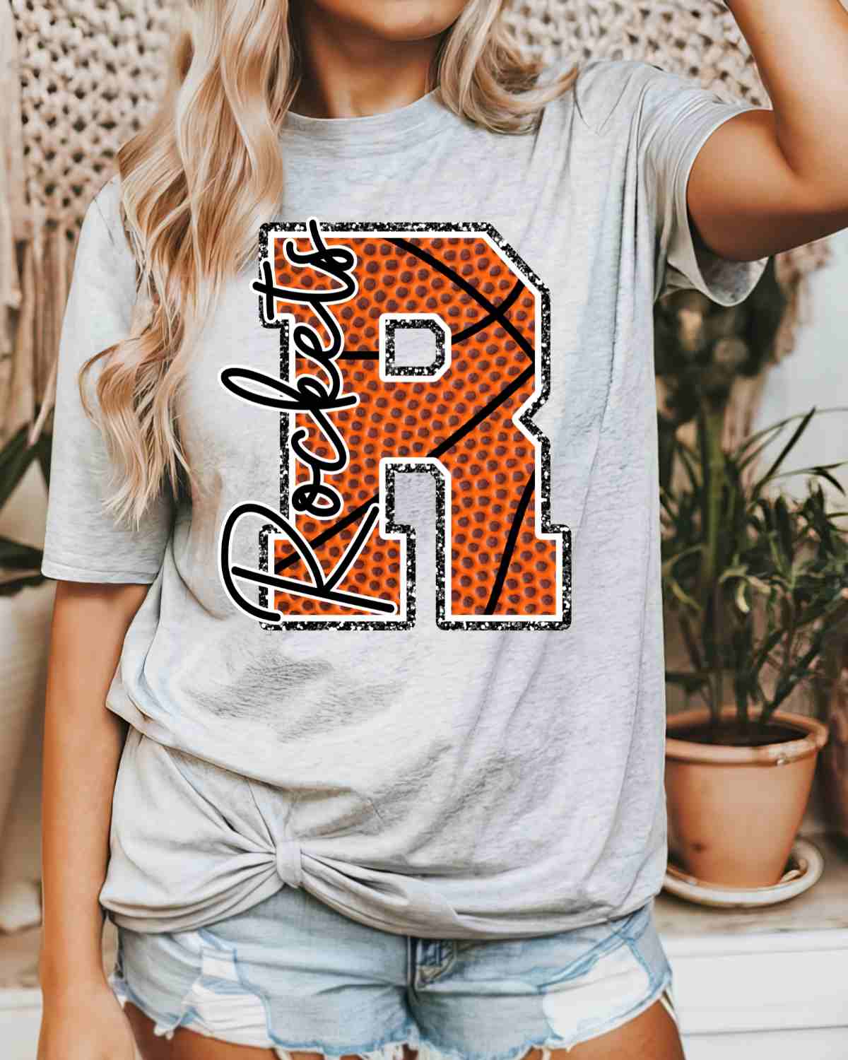 Rockets Basketball Letter DTF Transfer