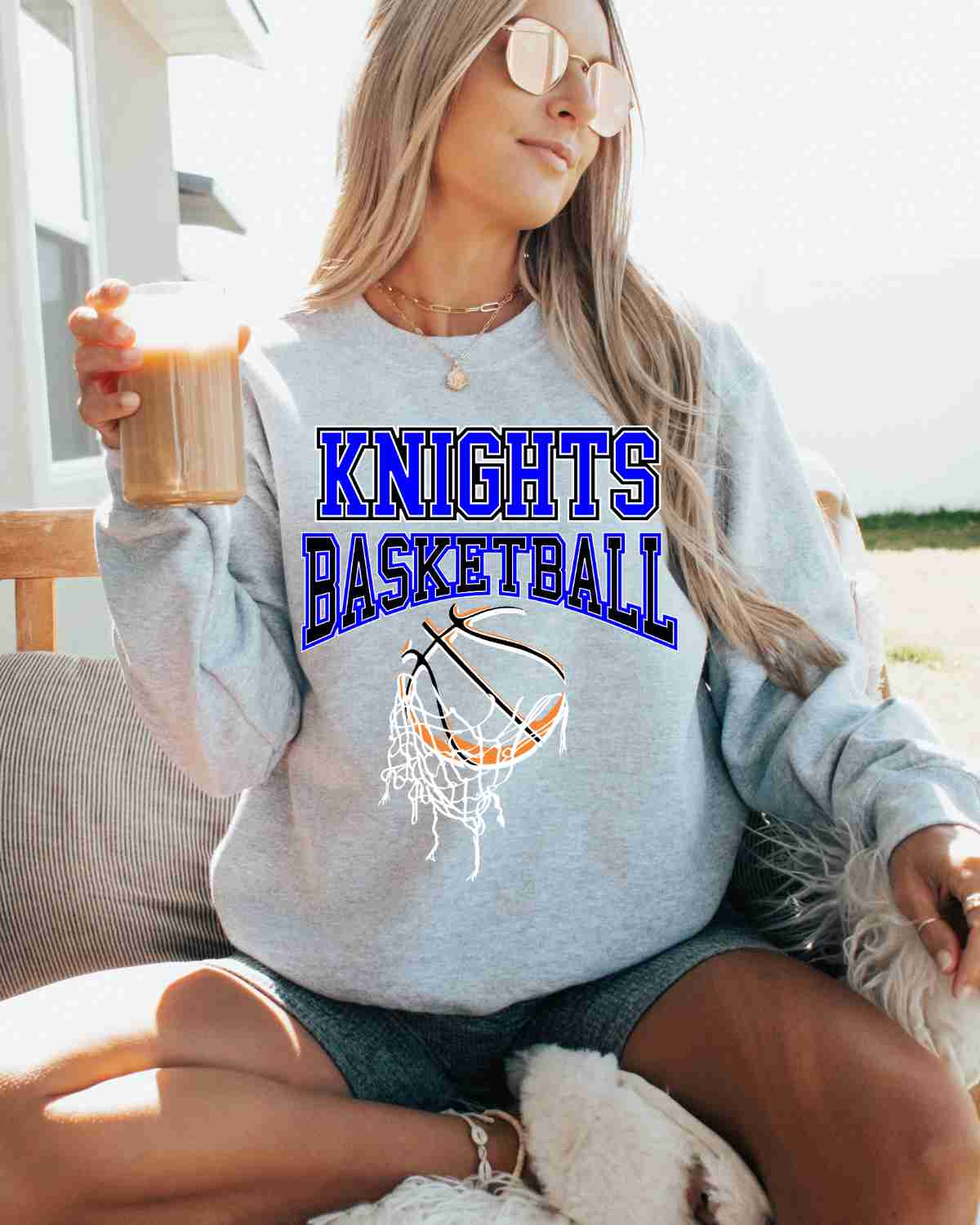 Knights Basketball Hanging Net DTF Transfer