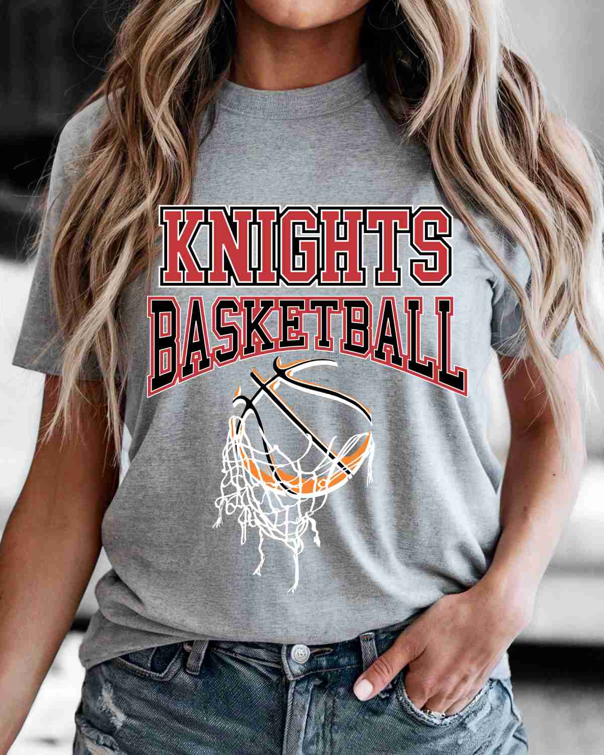 Knights Basketball Hanging Net DTF Transfer