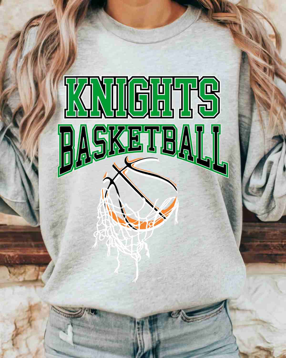Knights Basketball Hanging Net DTF Transfer