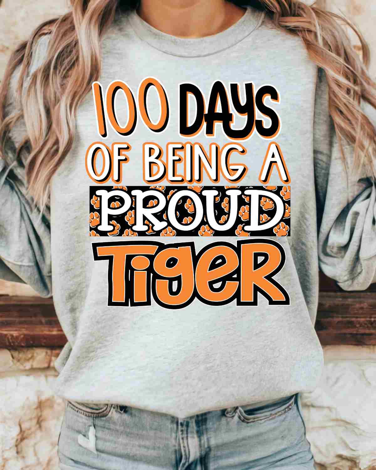 100 Days of Being a Proud Tiger DTF Transfer