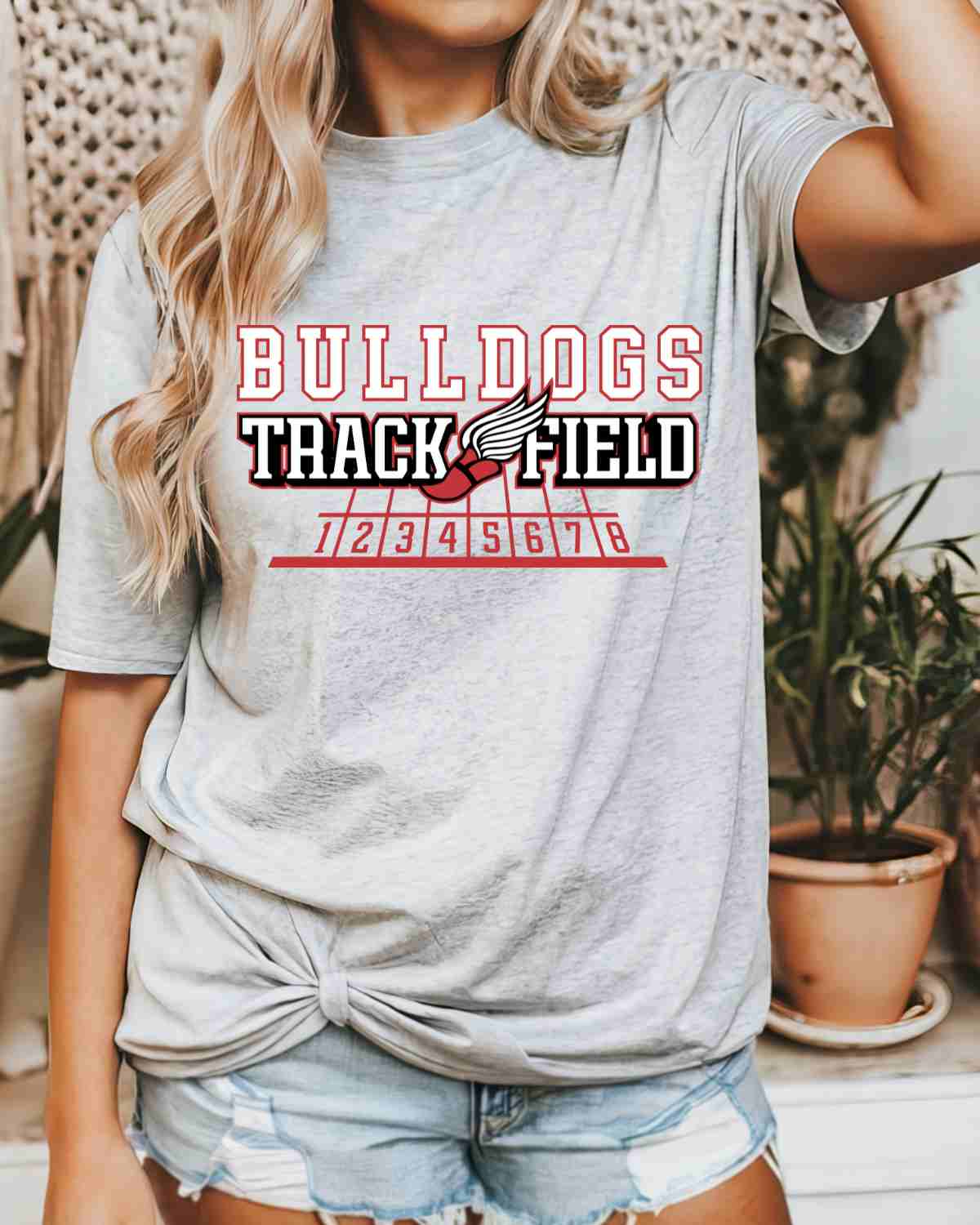 Bulldog Track & Field Shoe Lines DTF Transfer