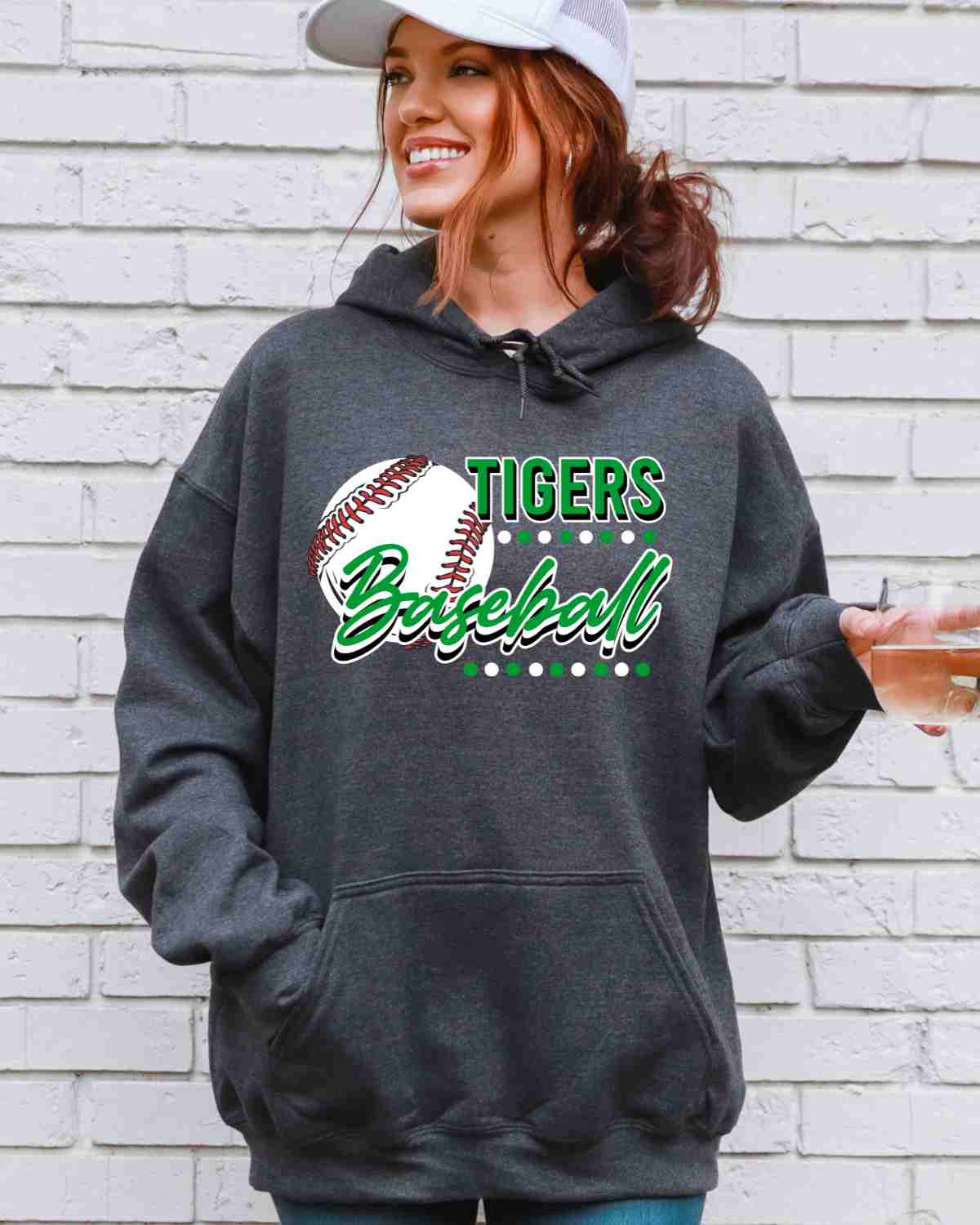 Tigers Baseball Dots DTF Transfer - Rustic Grace Heat Transfer Company