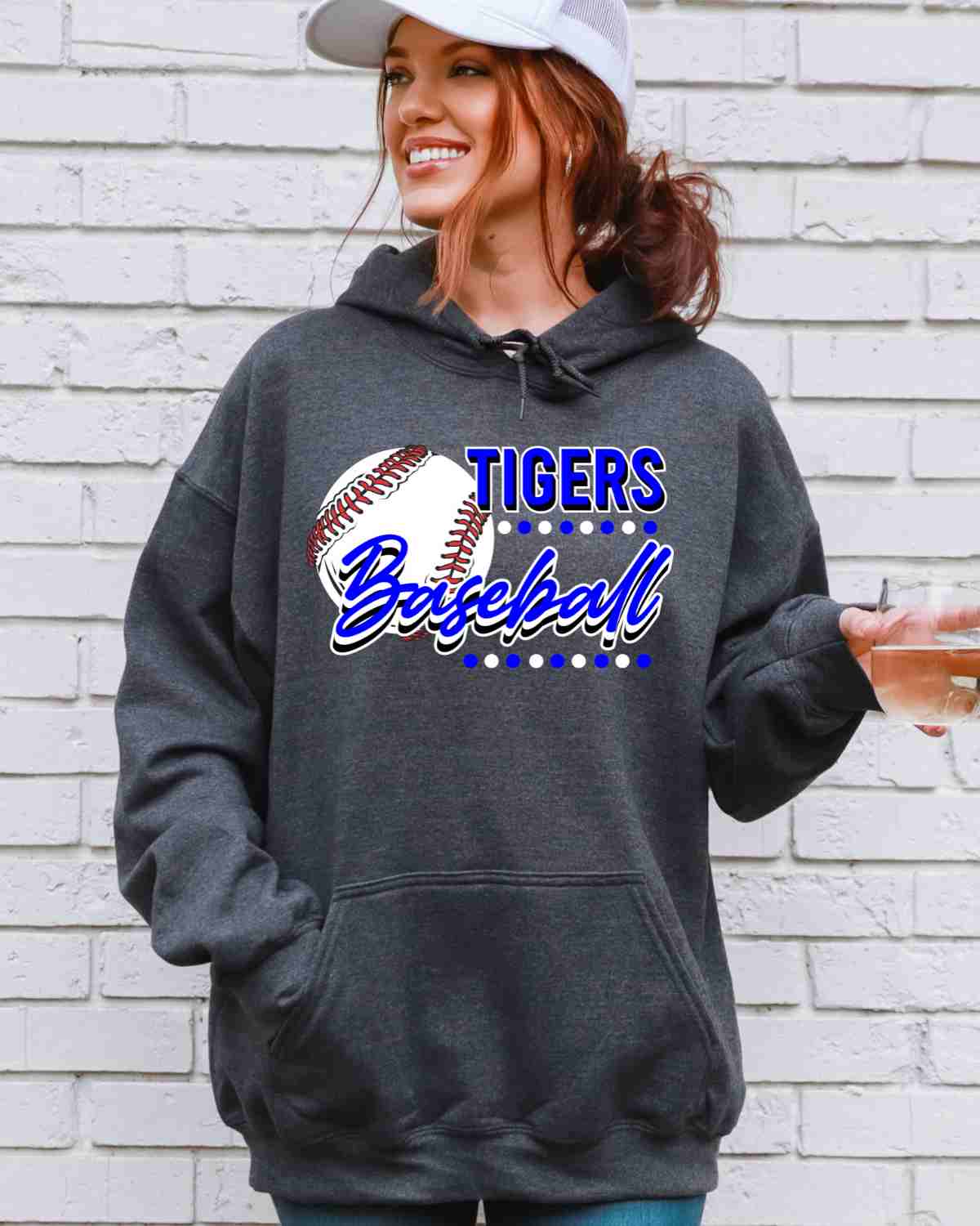 Tigers Baseball Dots DTF Transfer - Rustic Grace Heat Transfer Company
