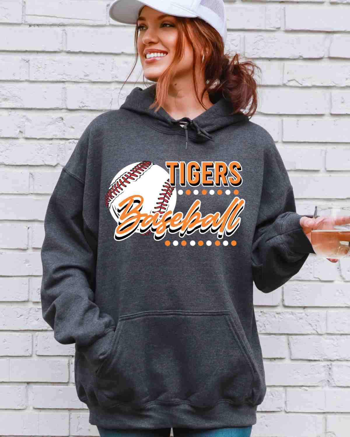 Tigers Baseball Dots DTF Transfer - Rustic Grace Heat Transfer Company