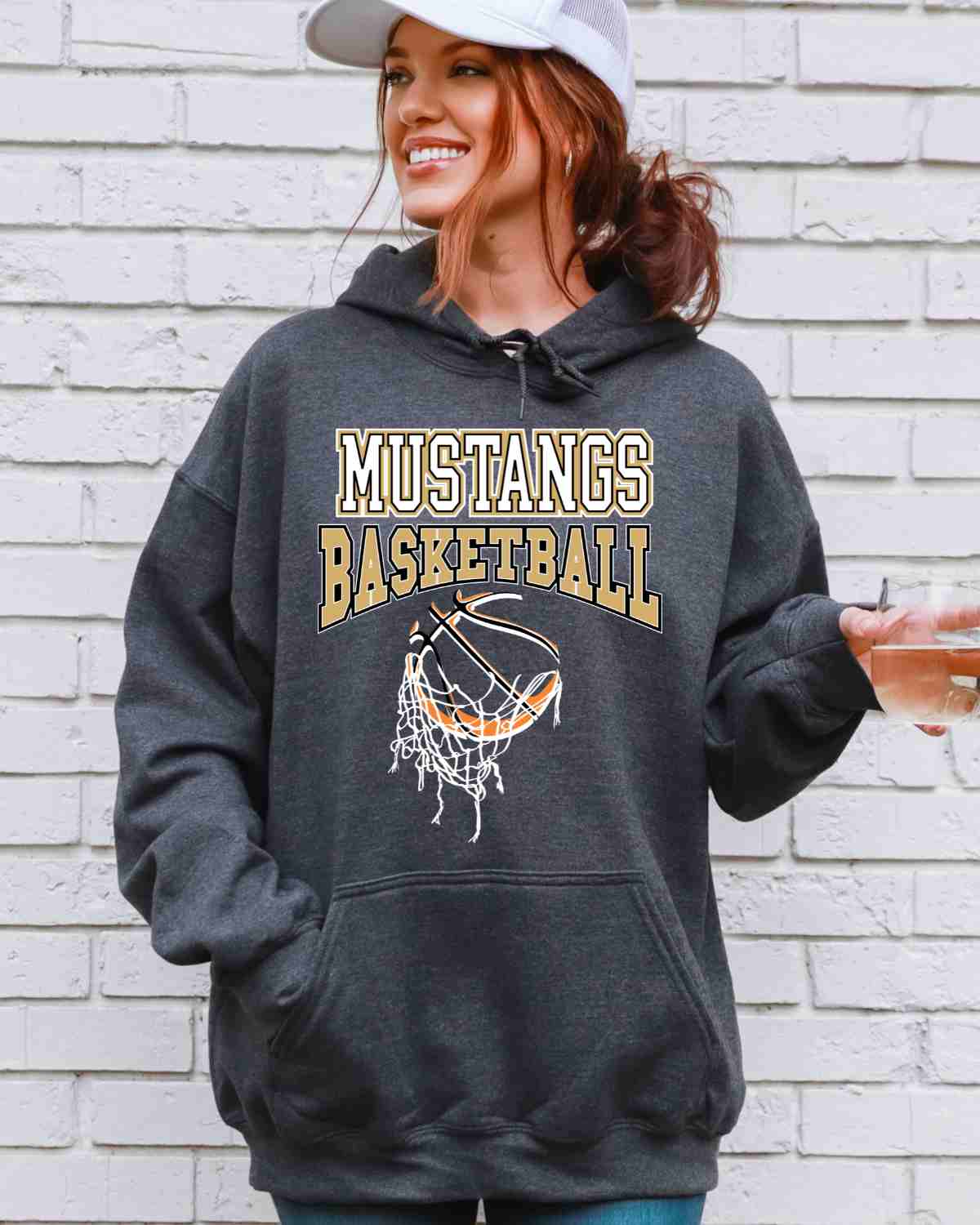 Mustangs Basketball Hanging Net DTF Transfer
