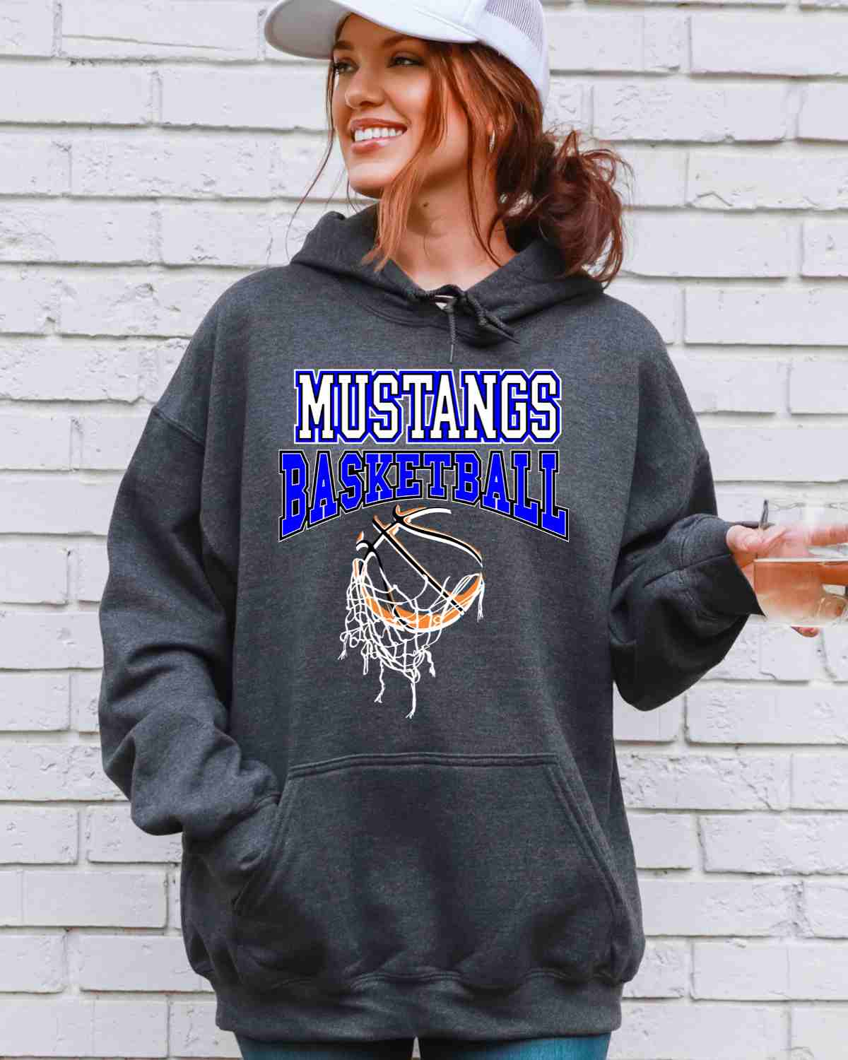 Mustangs Basketball Hanging Net DTF Transfer