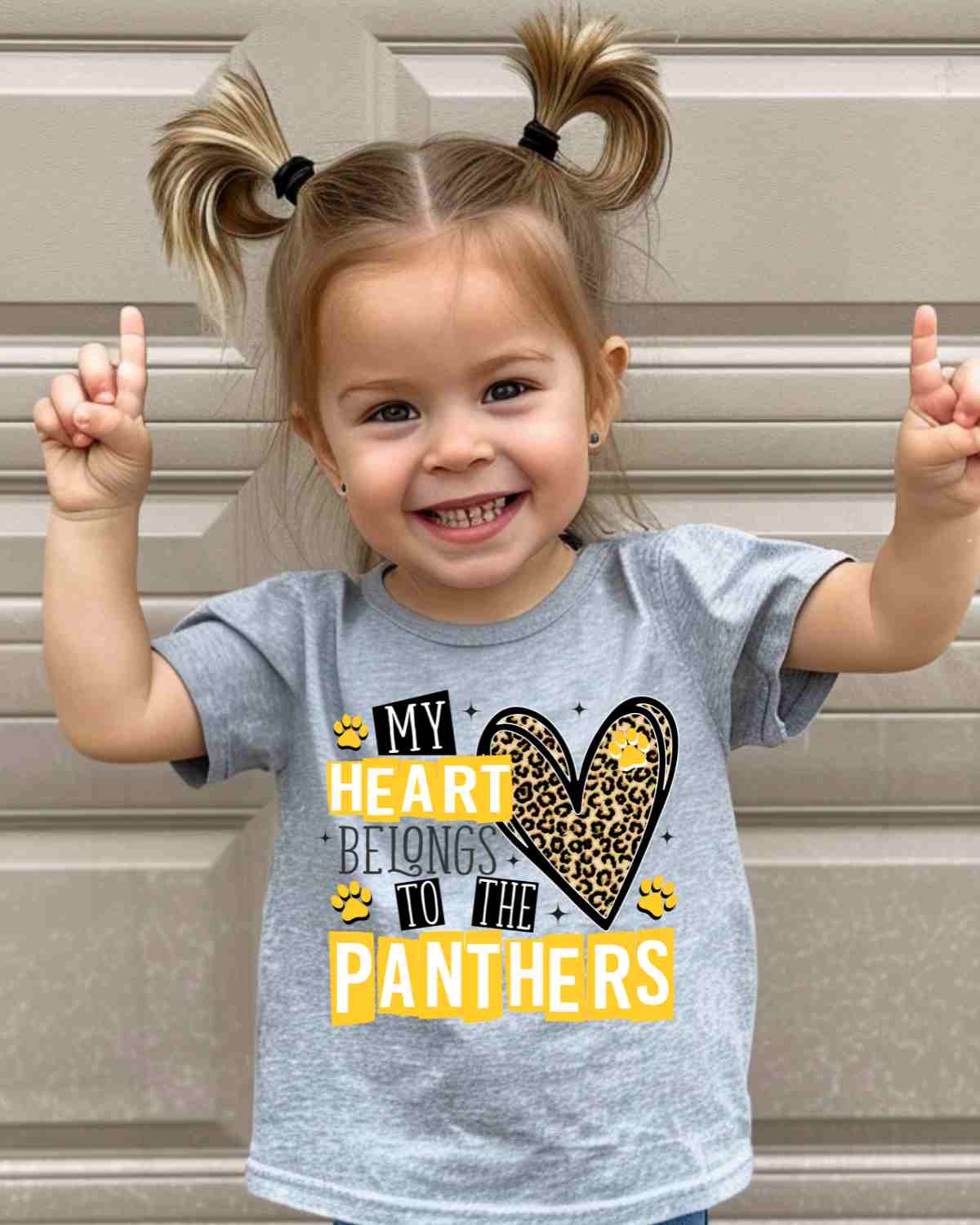 My Heart Belongs to the Panthers DTF Transfer - Rustic Grace Heat Transfer Company