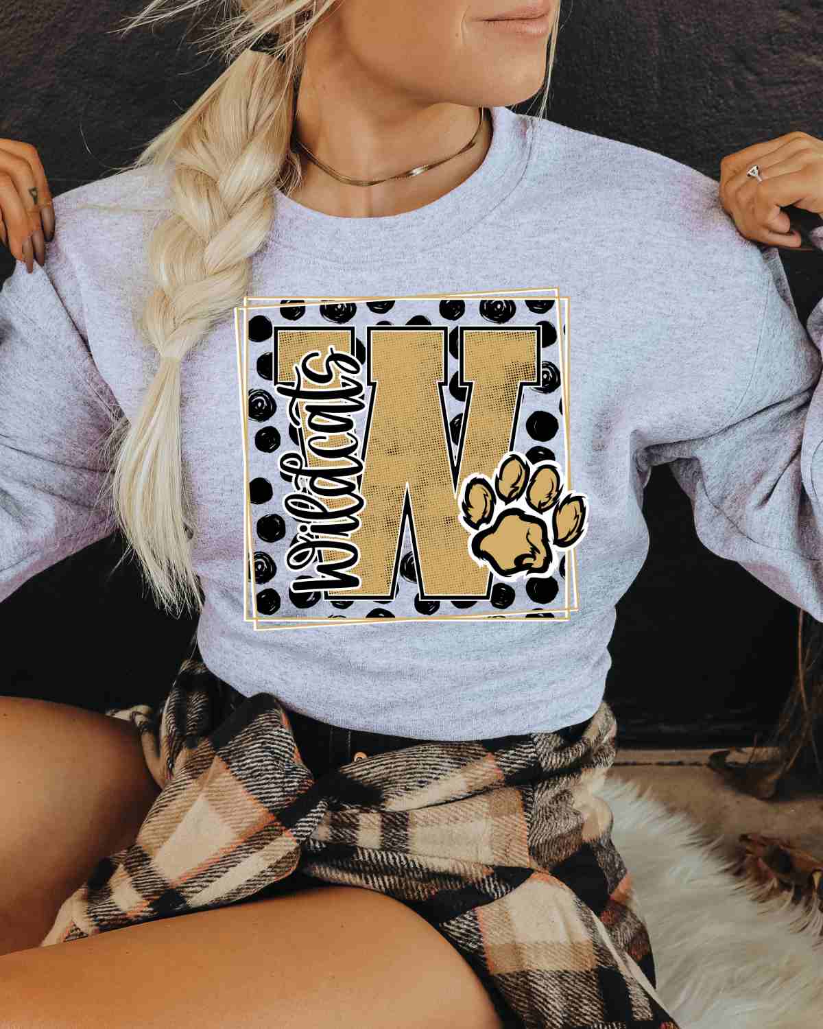 Wildcats Square Polka Dot DTF Transfer