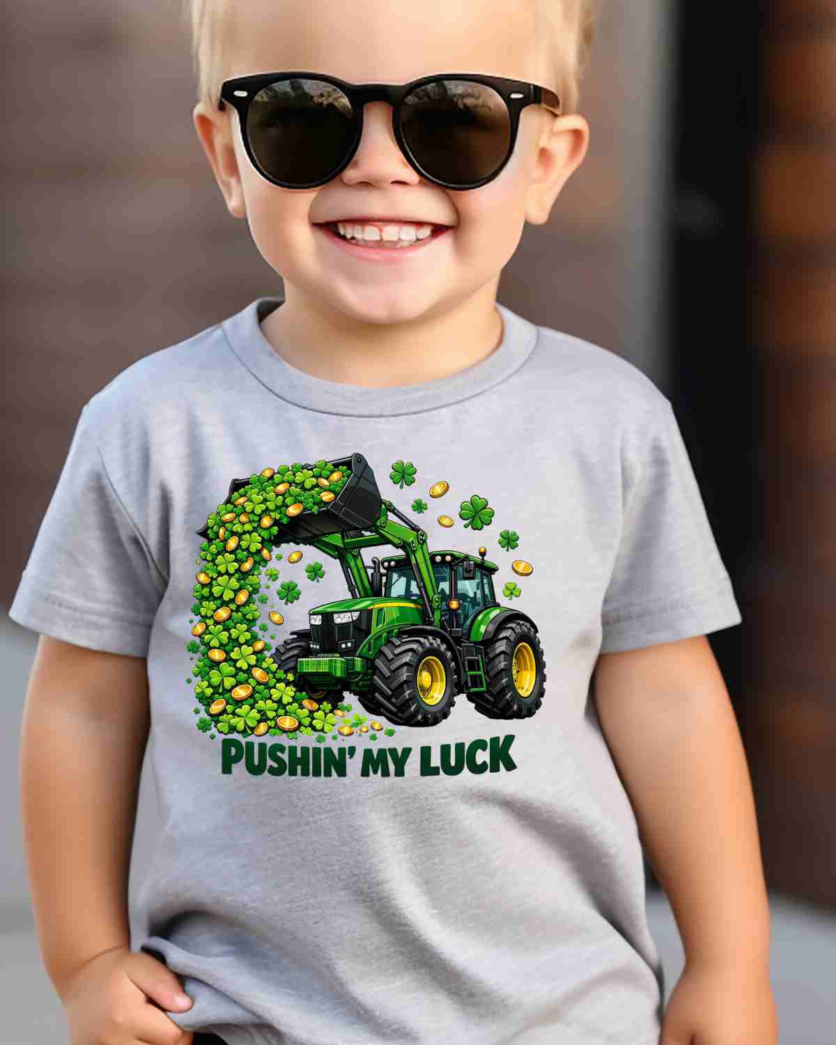 Pushin My Luck Tractor DTF Transfer - Rustic Grace Heat Transfer Company