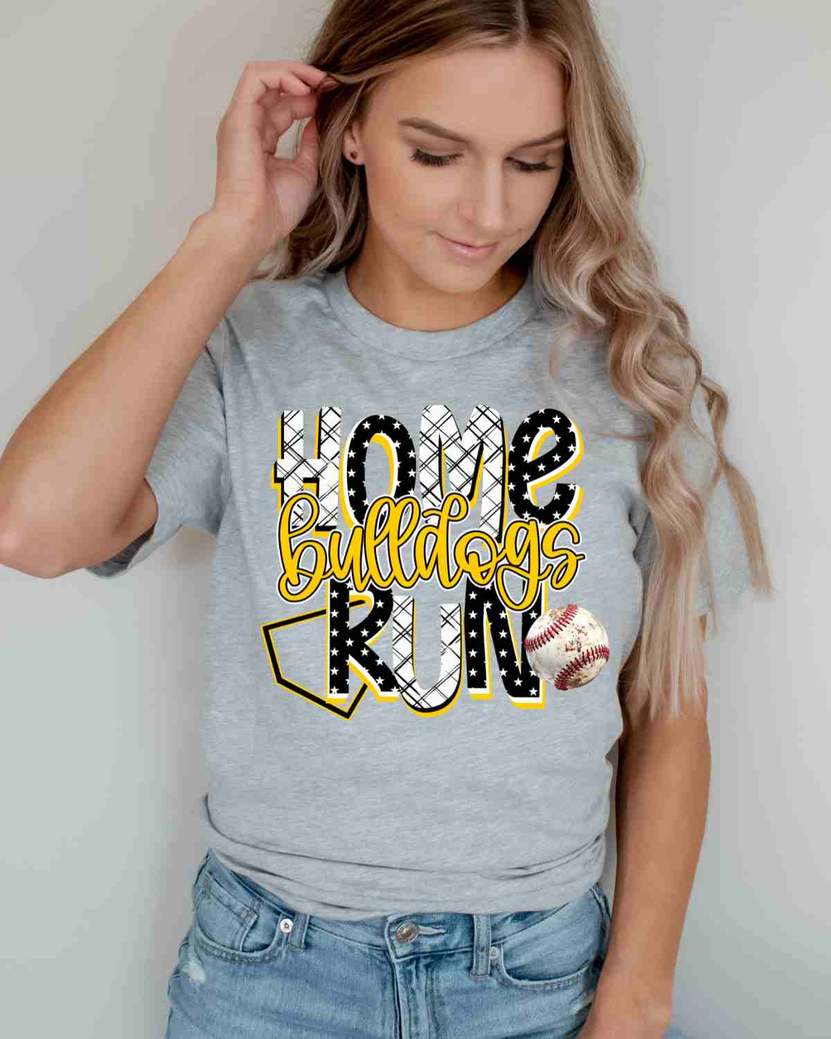 Home Run Bulldogs Word DTF Transfer - Rustic Grace Heat Transfer Company