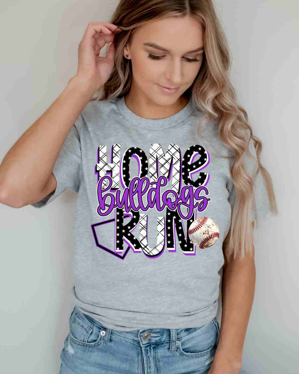 Home Run Bulldogs Word DTF Transfer - Rustic Grace Heat Transfer Company
