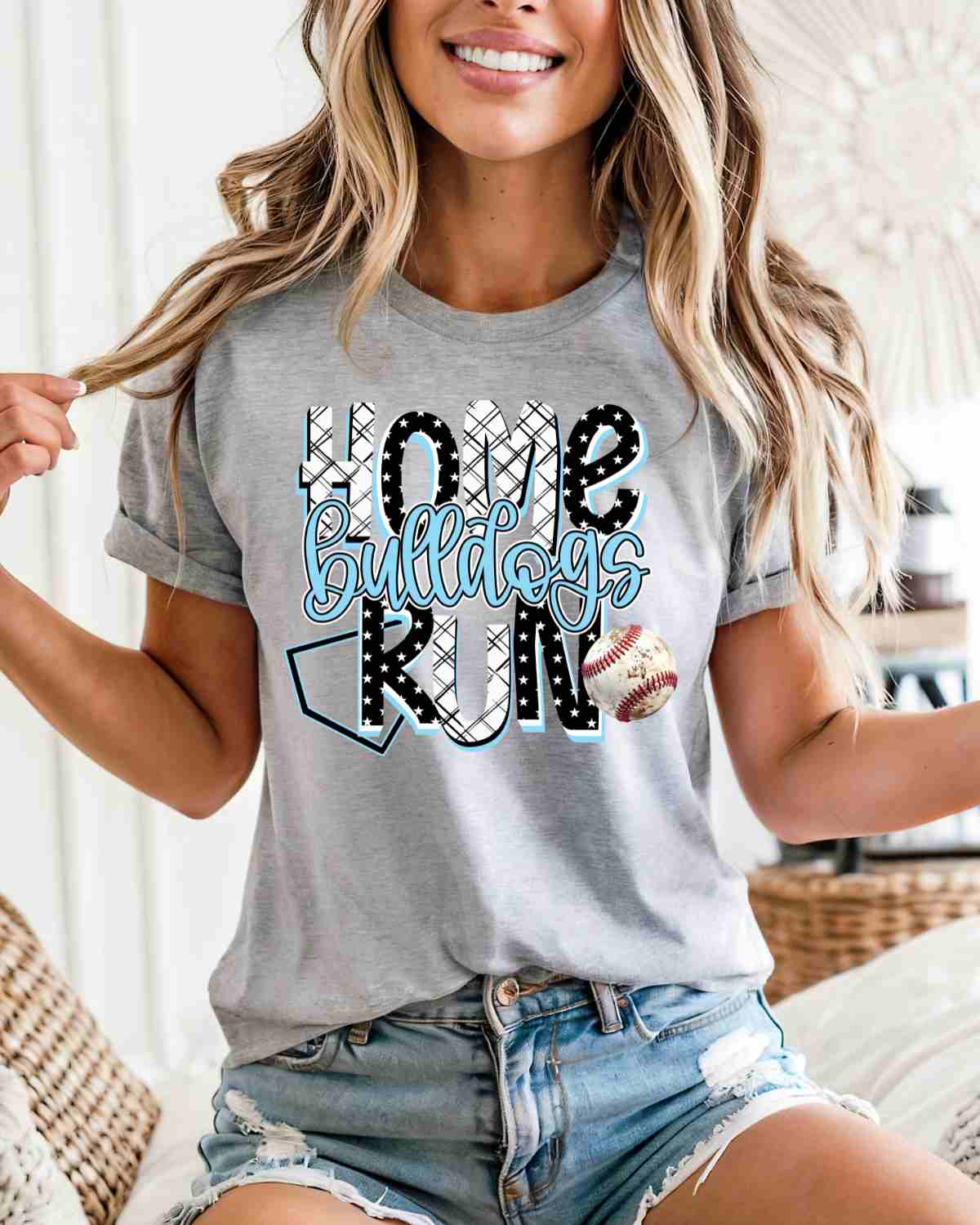 Home Run Bulldogs Word DTF Transfer - Rustic Grace Heat Transfer Company