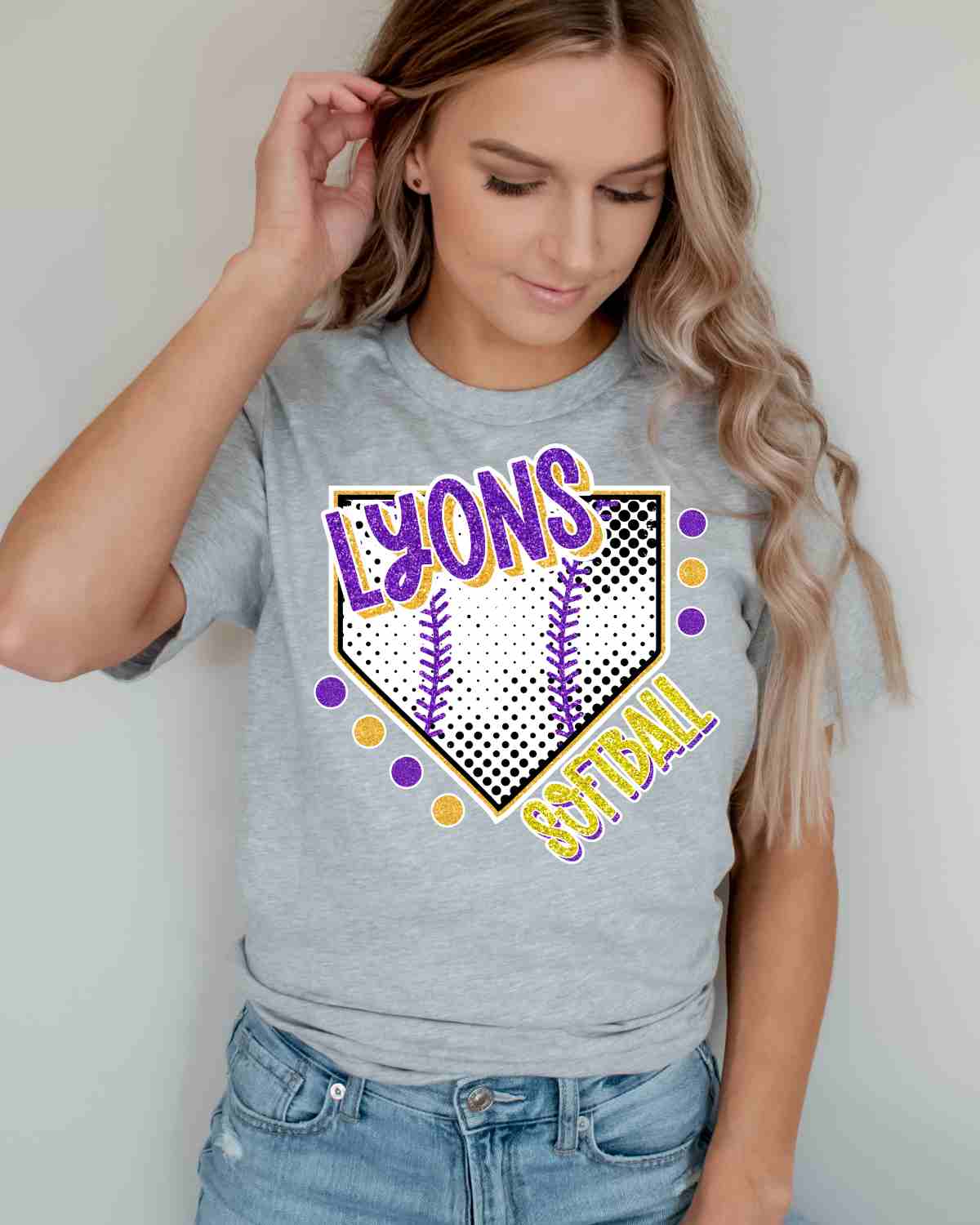 Lyons Softball Home Plate DTF Transfers - Rustic Grace Heat Transfer Company